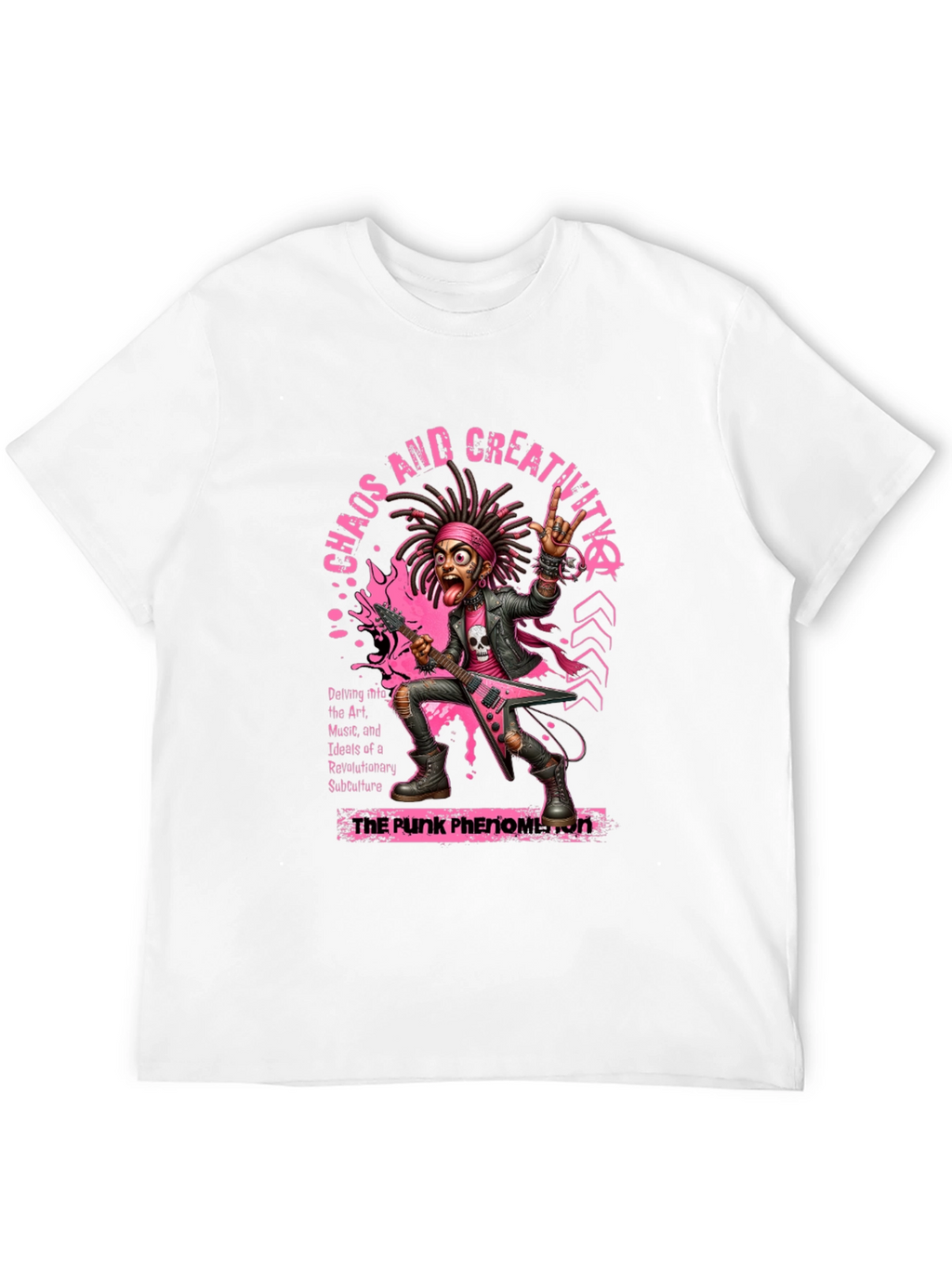 Chaos and Creativity Punk Graphic T-Shirt