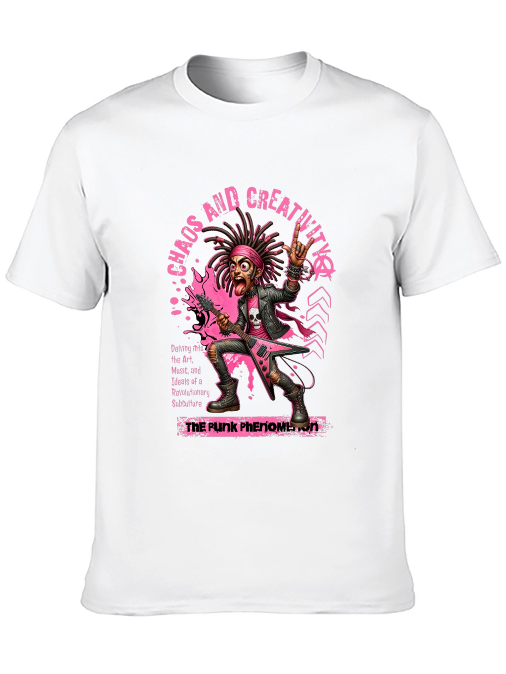 Chaos and Creativity Punk Graphic T-Shirt
