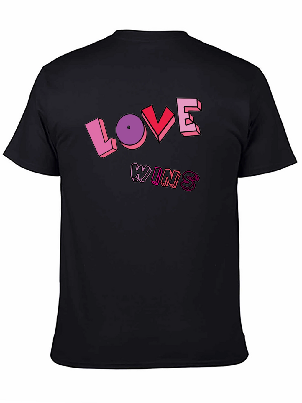 Love Wins Graphic Tee - Unisex Black T-Shirt