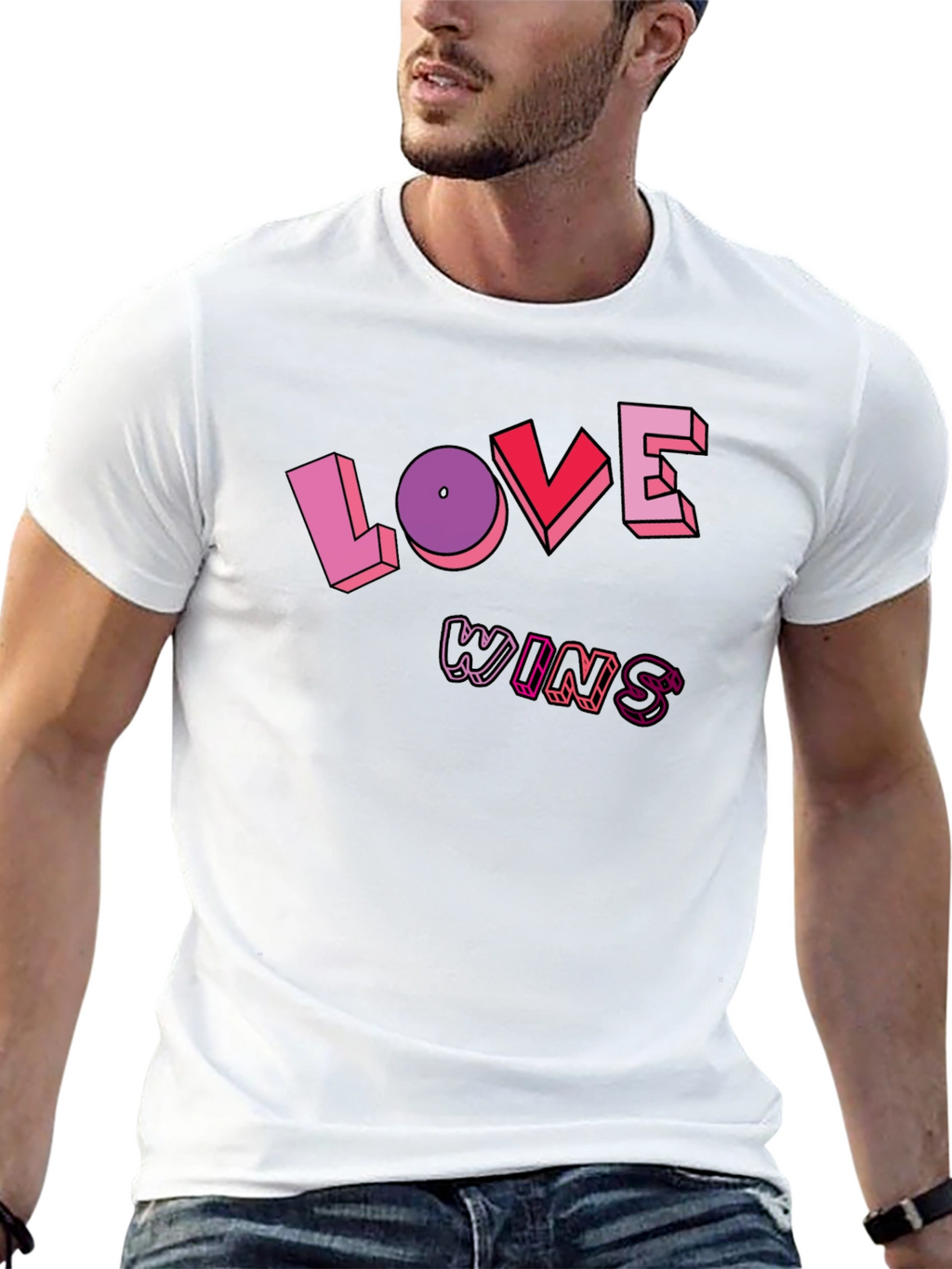 Love Wins Graphic Tee - Unisex Black T-Shirt