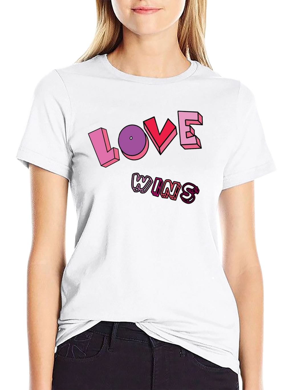 Love Wins Graphic Tee - Unisex Black T-Shirt