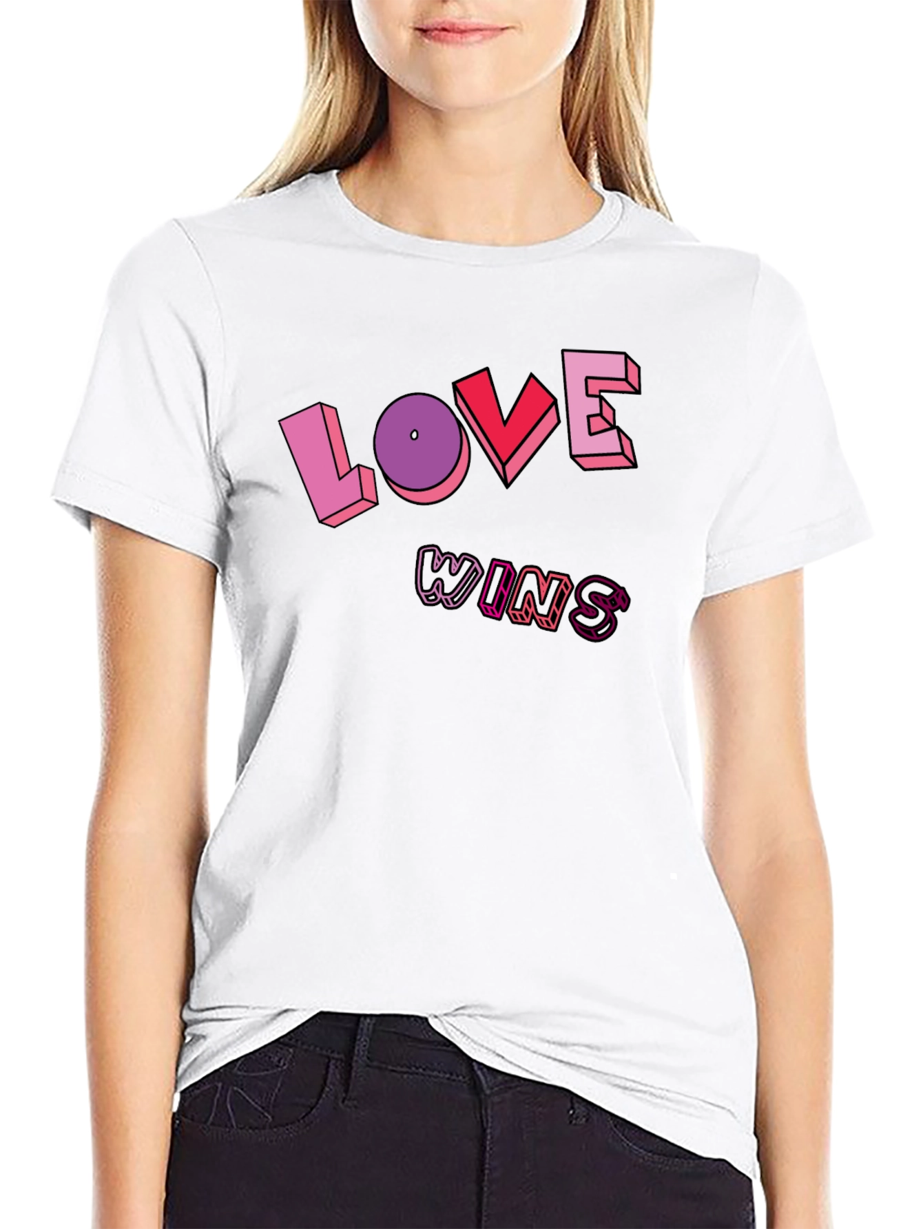 Love Wins Graphic Tee - Unisex Black T-Shirt