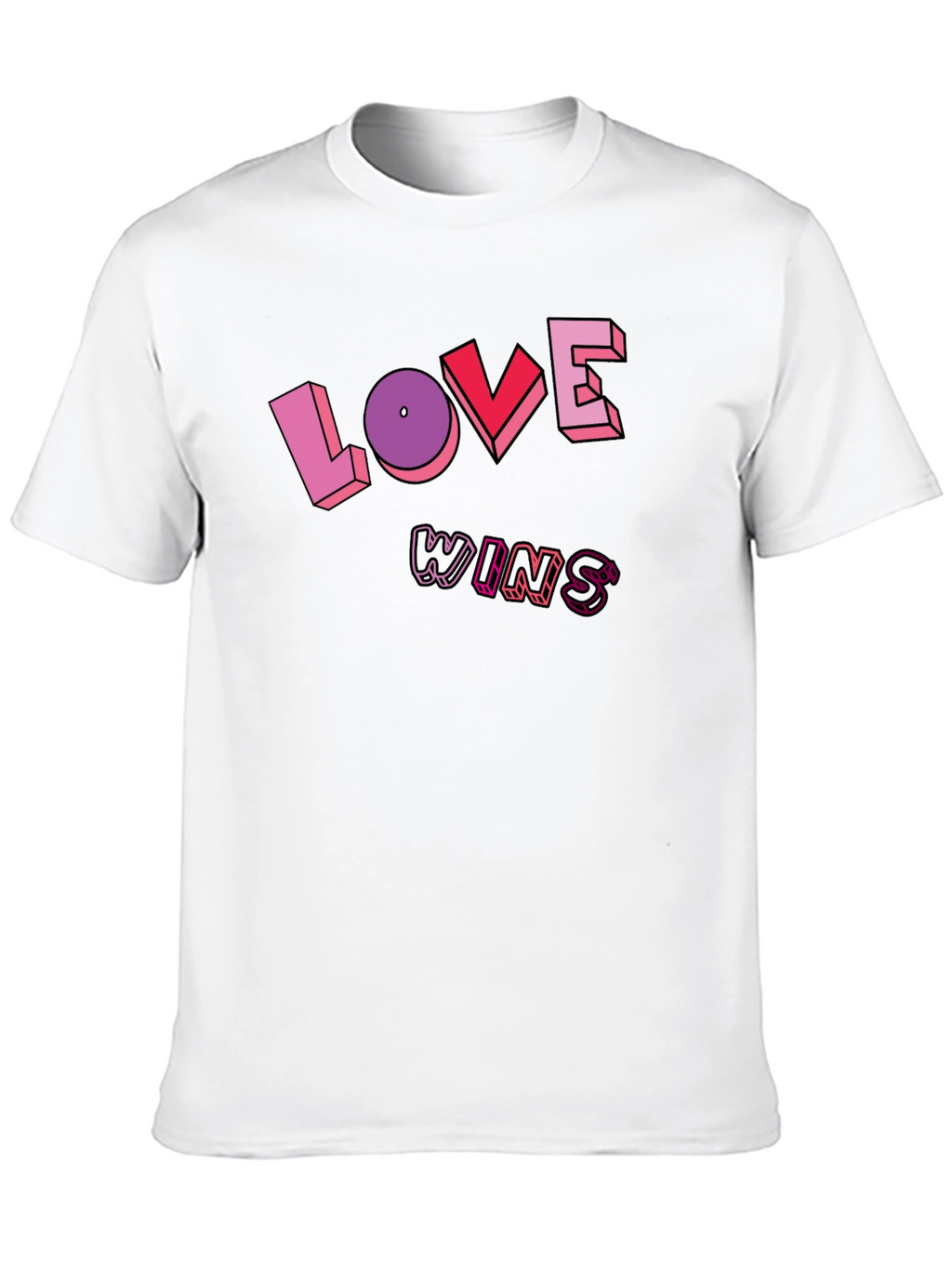 Love Wins Graphic Tee - Unisex Black T-Shirt