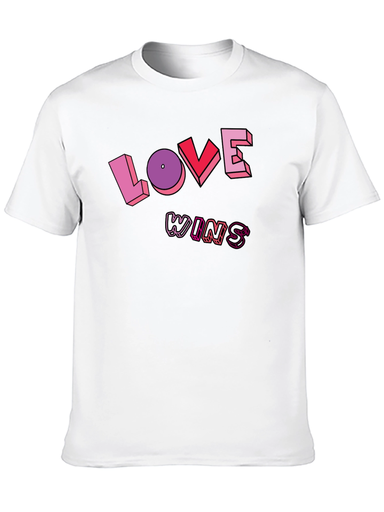 Love Wins Graphic Tee - Unisex Black T-Shirt