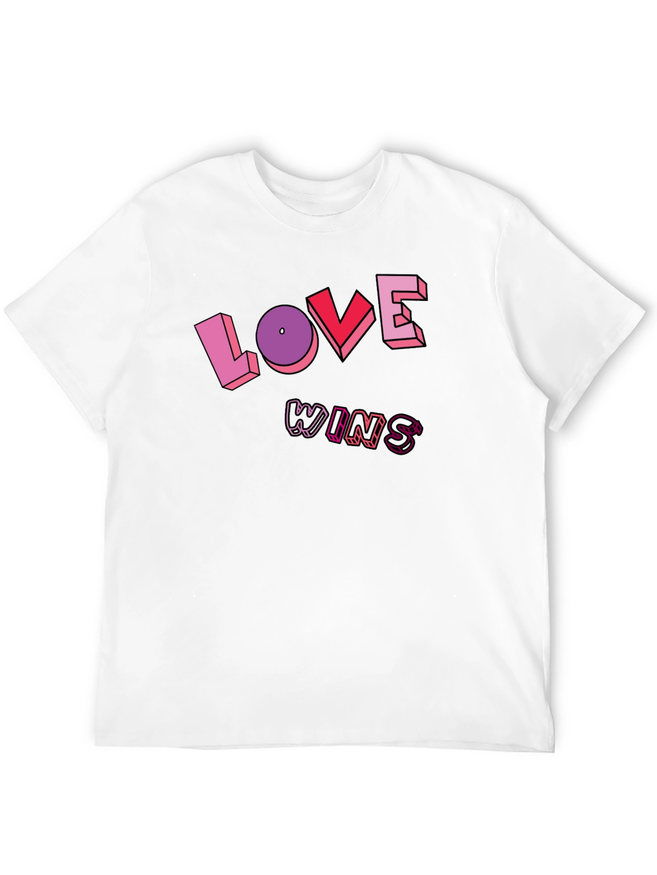 Love Wins Graphic Tee - Unisex Black T-Shirt