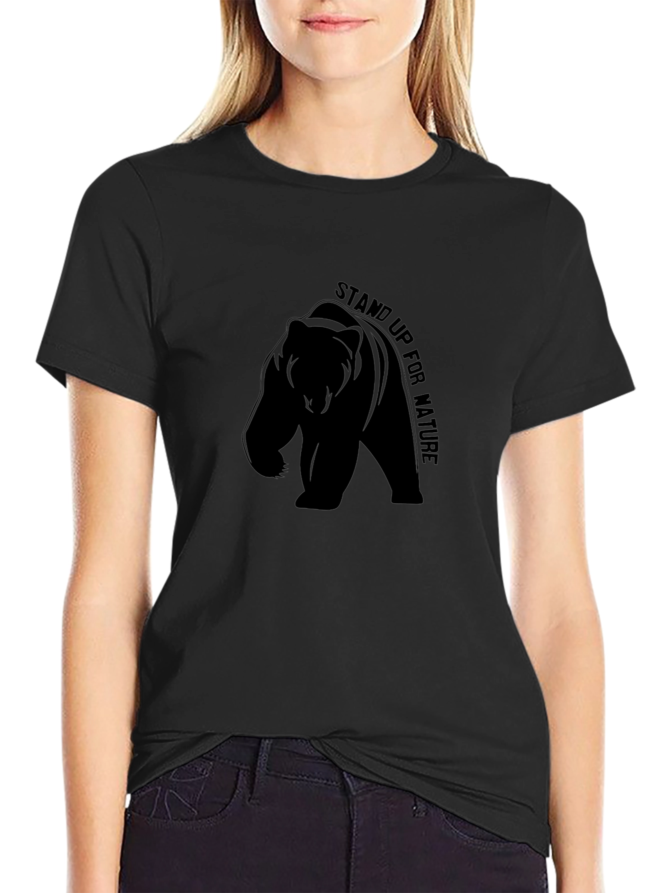 Stand Up for Nature Bear Graphic T-Shirt