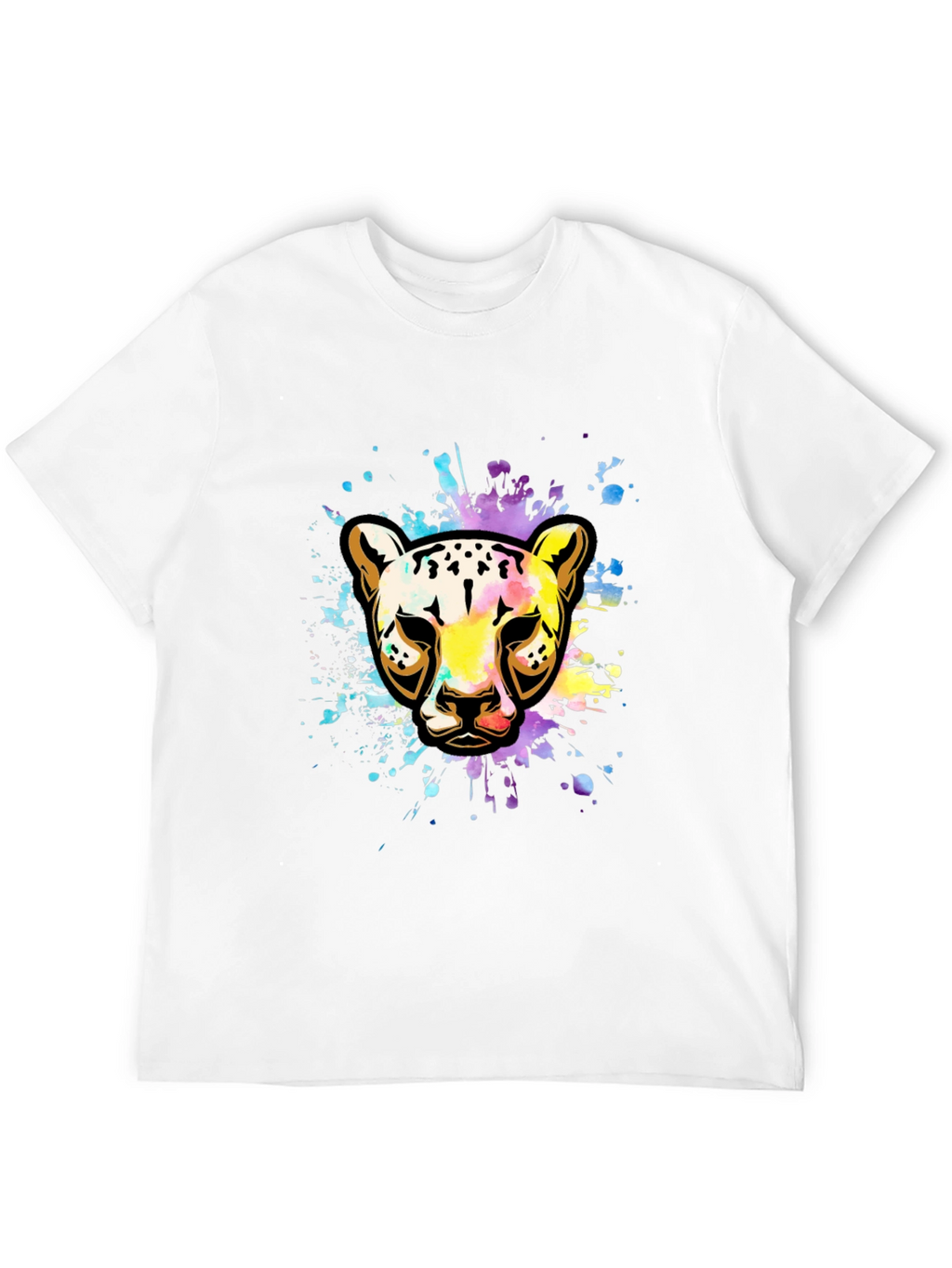 Vibrant Leopard Splash T-Shirt