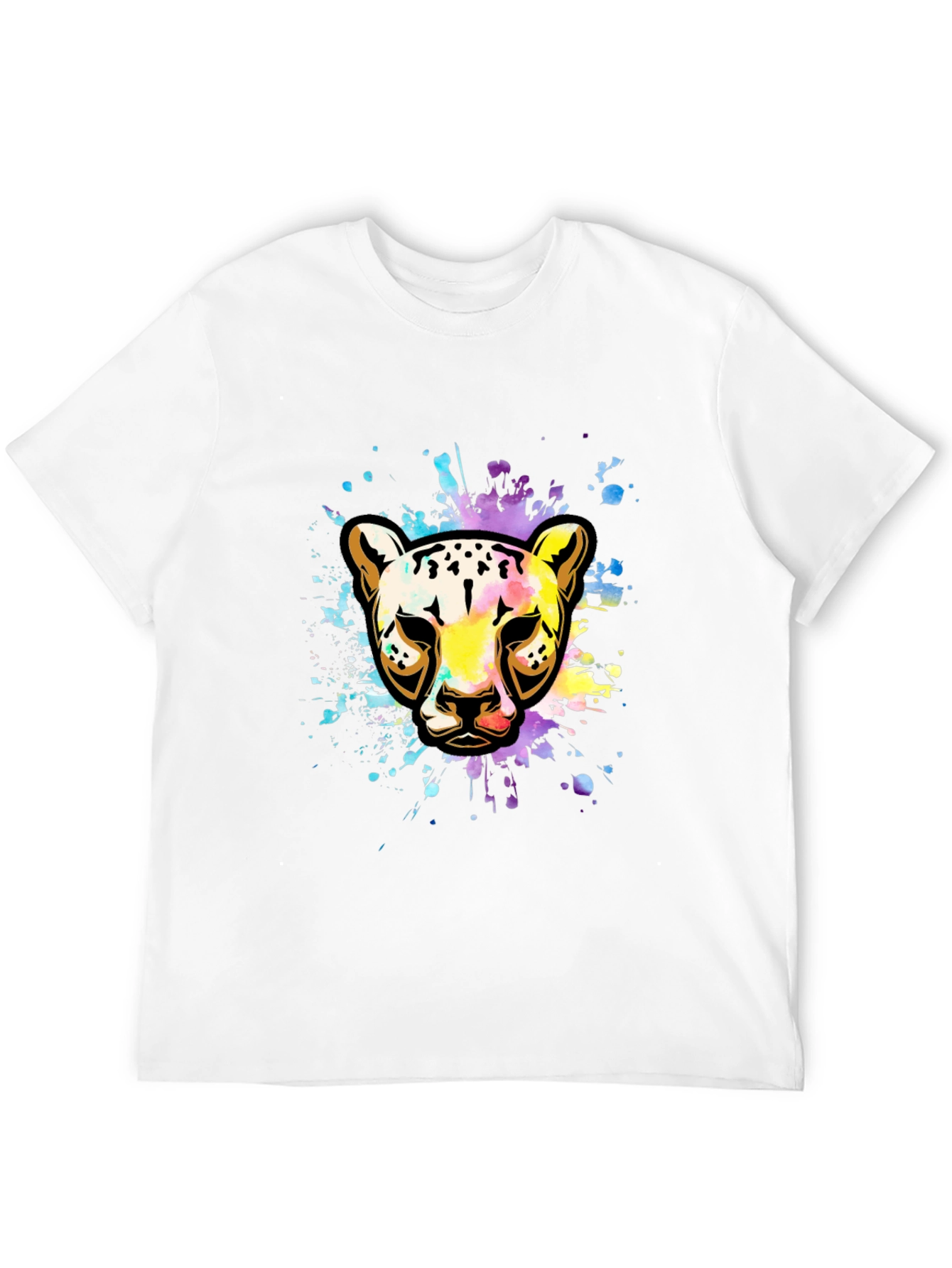 Vibrant Leopard Splash T-Shirt