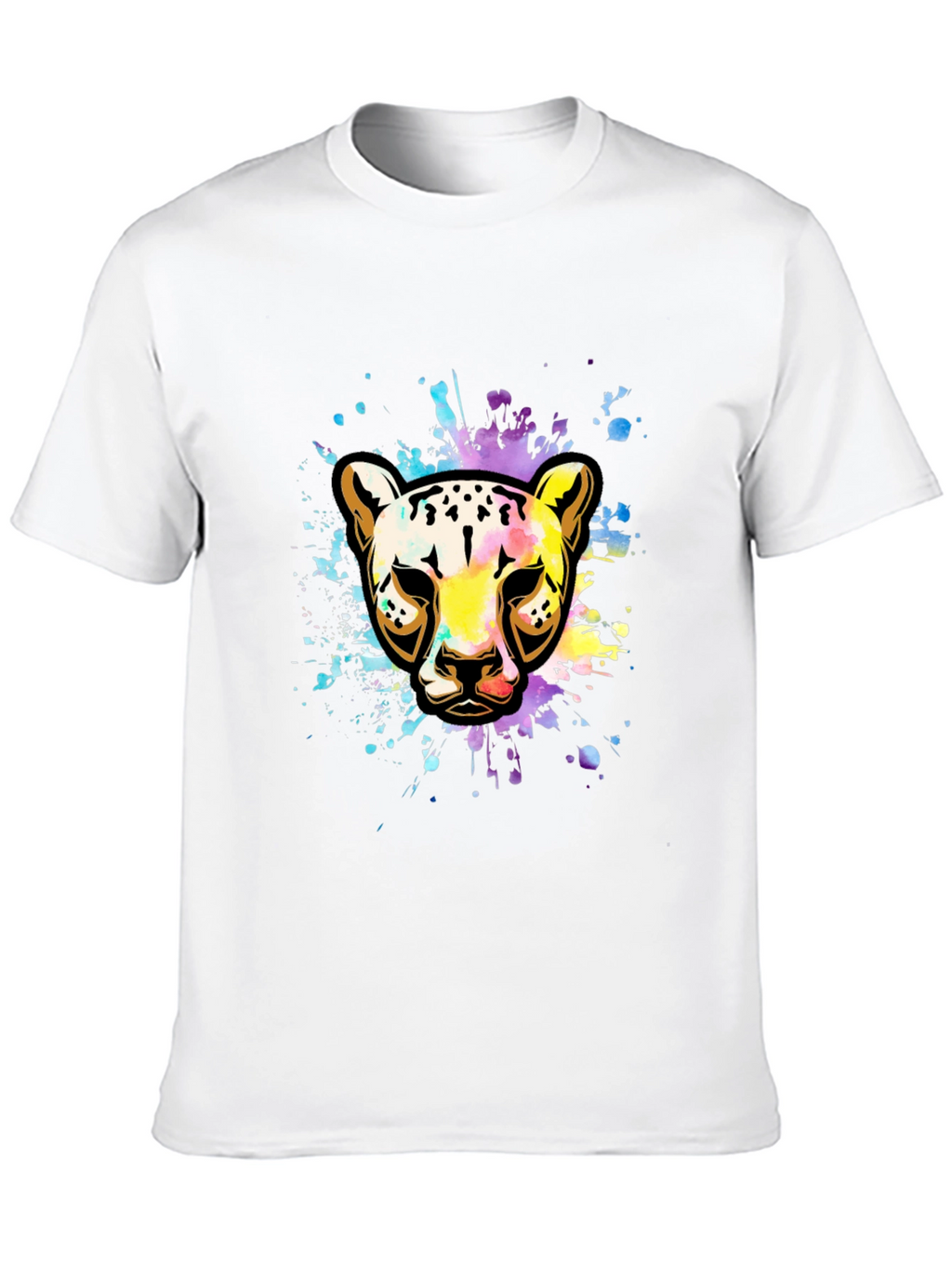 Vibrant Leopard Splash T-Shirt