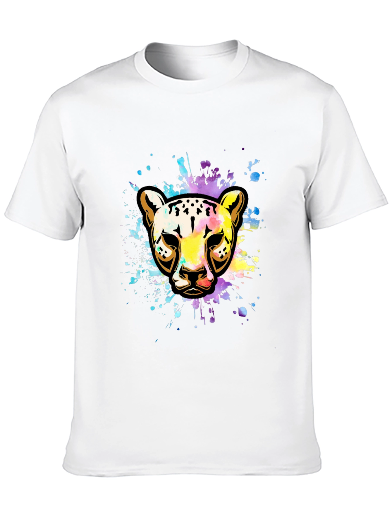 Vibrant Leopard Splash T-Shirt