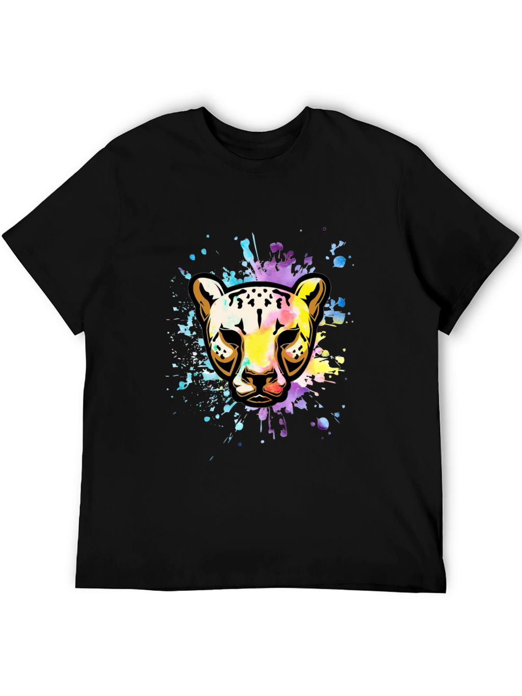 Vibrant Leopard Splash T-Shirt