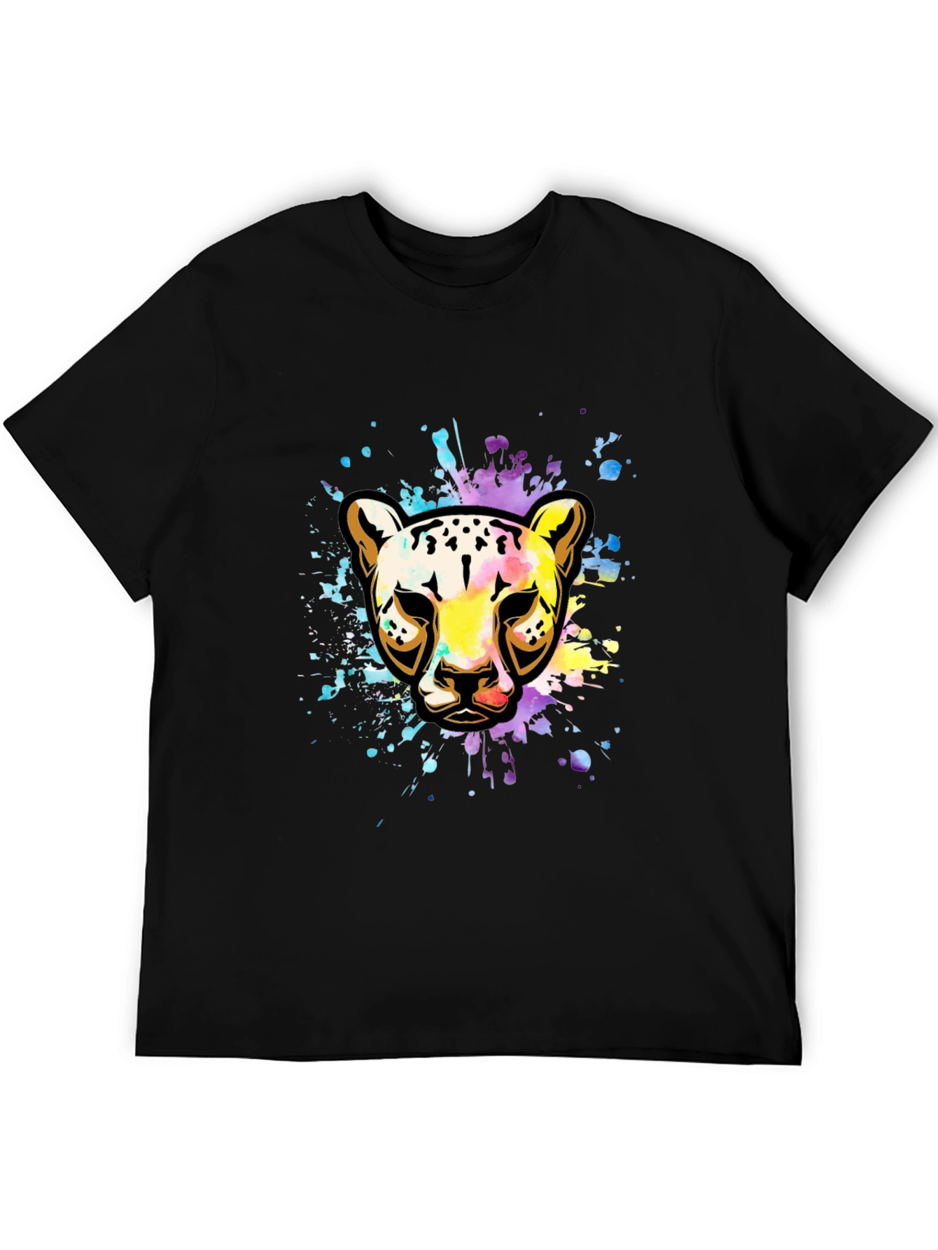 Vibrant Leopard Splash T-Shirt