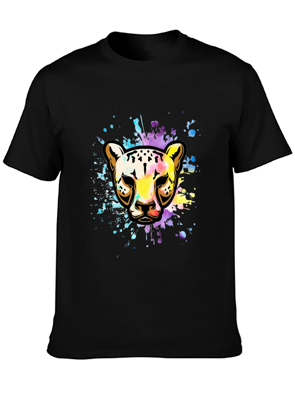 Vibrant Leopard Splash T-Shirt