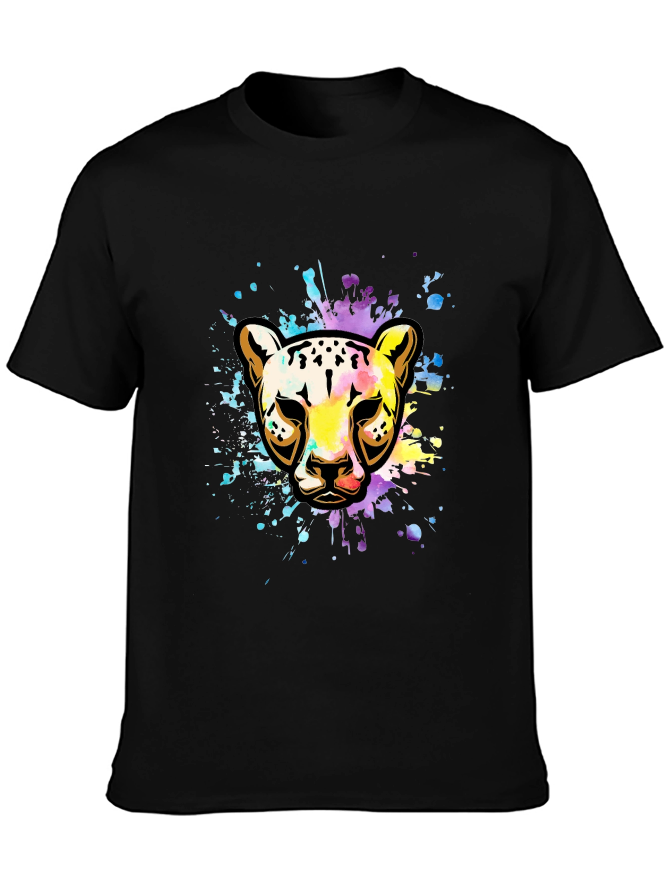 Vibrant Leopard Splash T-Shirt