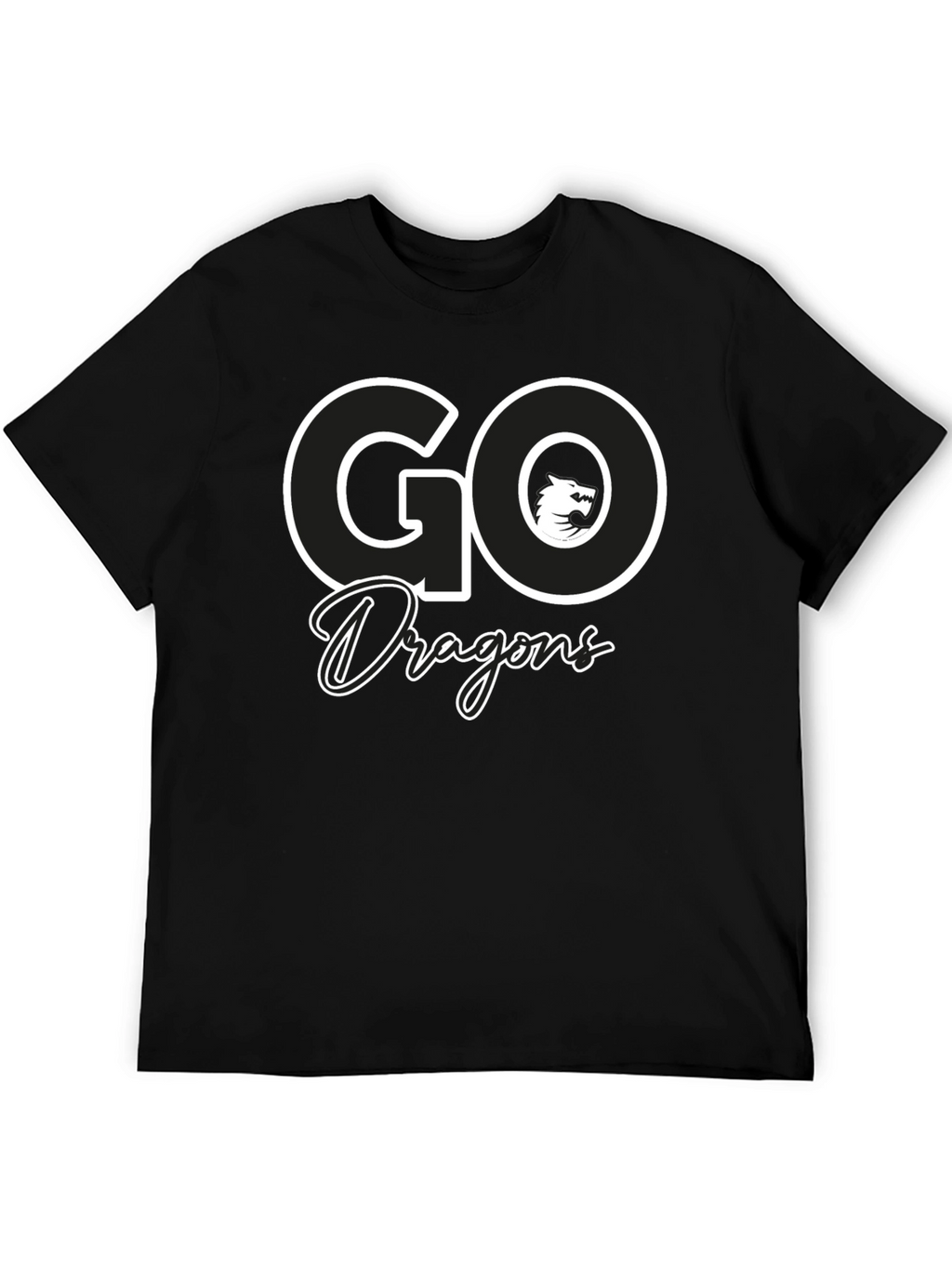 Go Dragons Graphic Tee - Black
