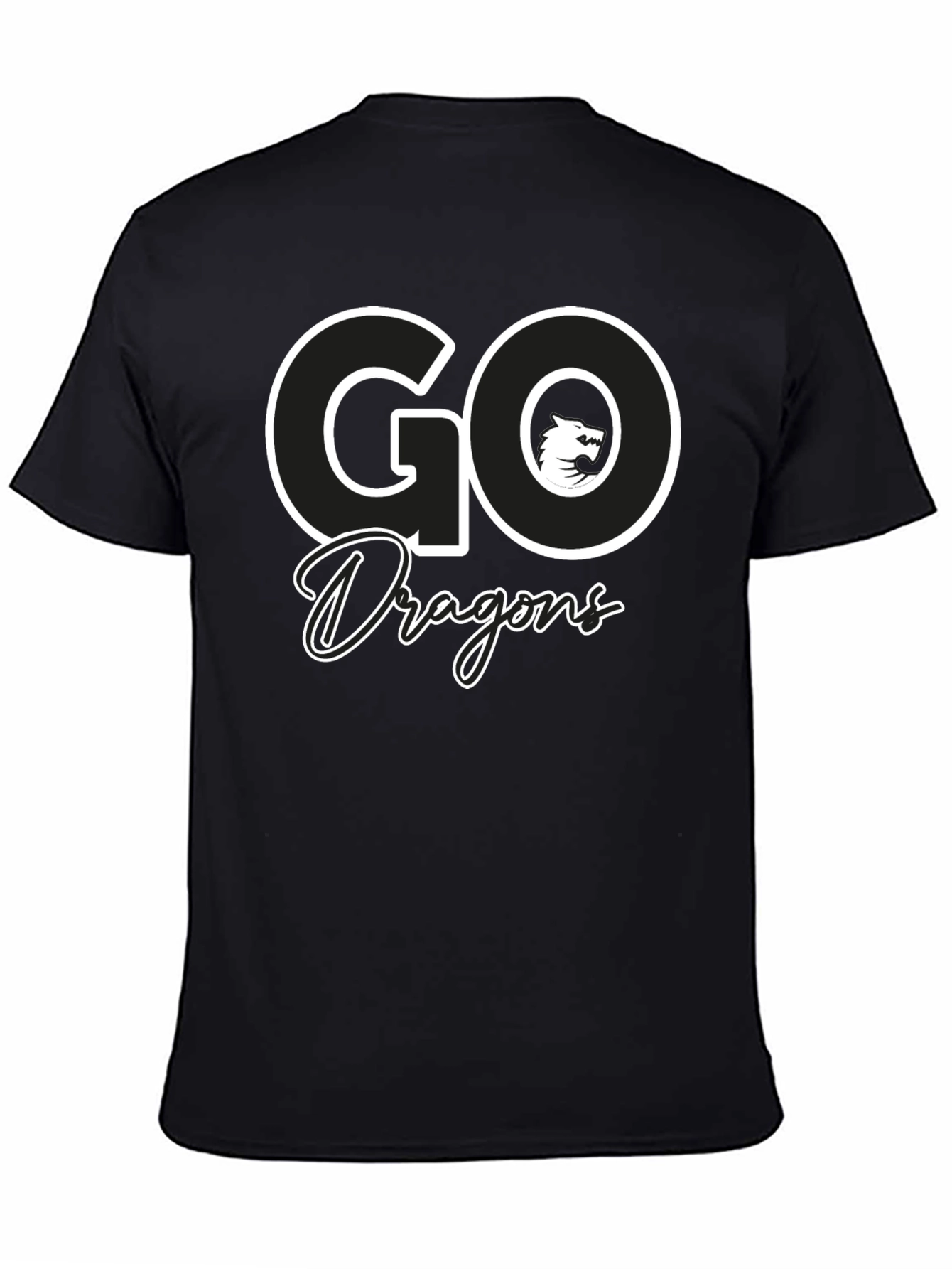 Go Dragons Graphic Tee - Black
