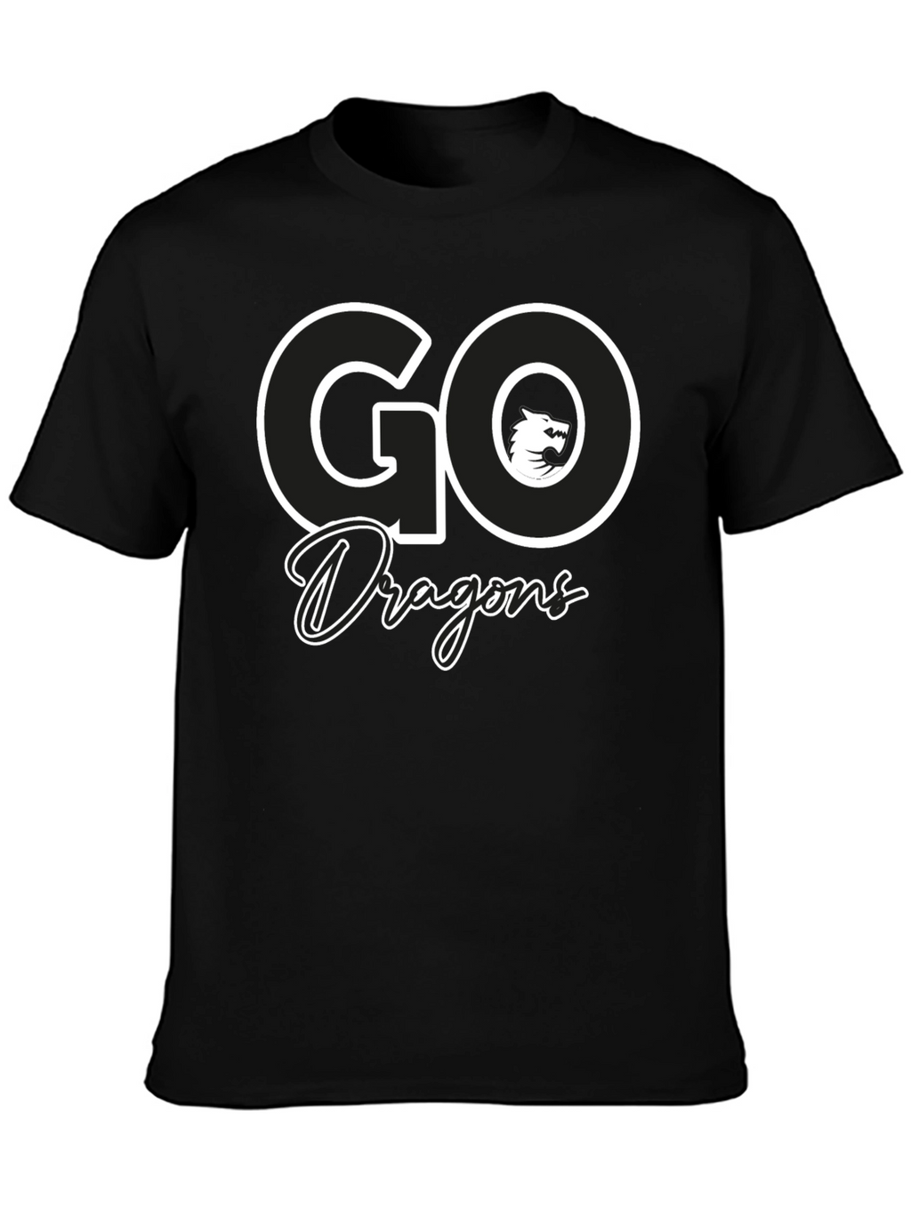 Go Dragons Graphic Tee - Black