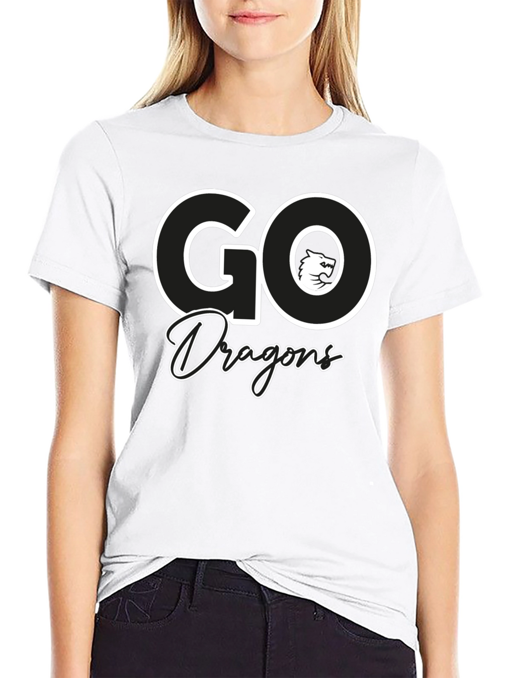 Go Dragons Graphic Tee - Black
