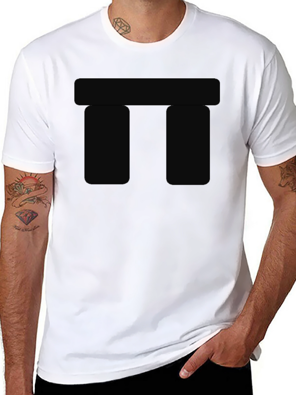 Black Cotton Casual T-Shirt for Men