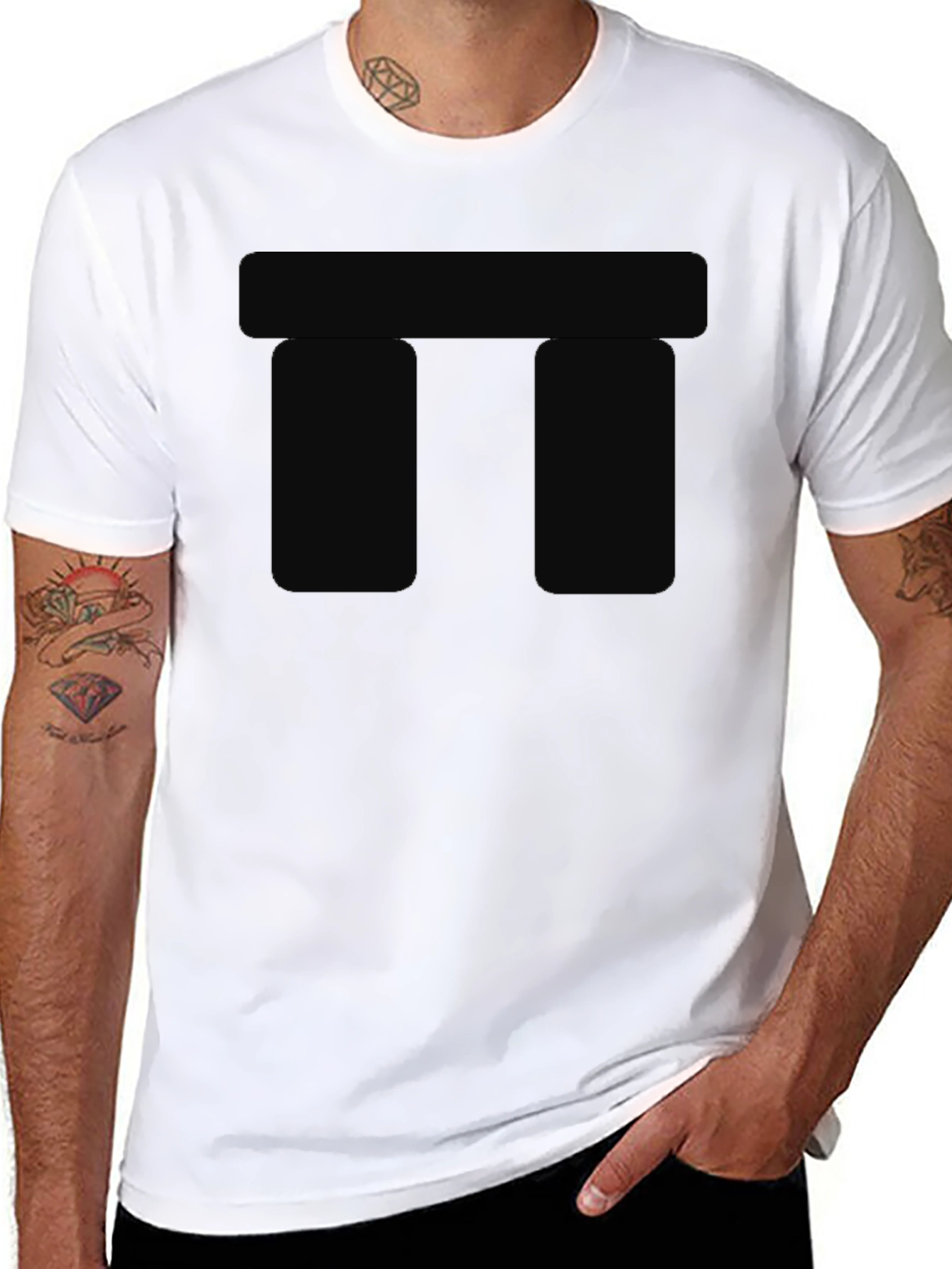 Black Cotton Casual T-Shirt for Men