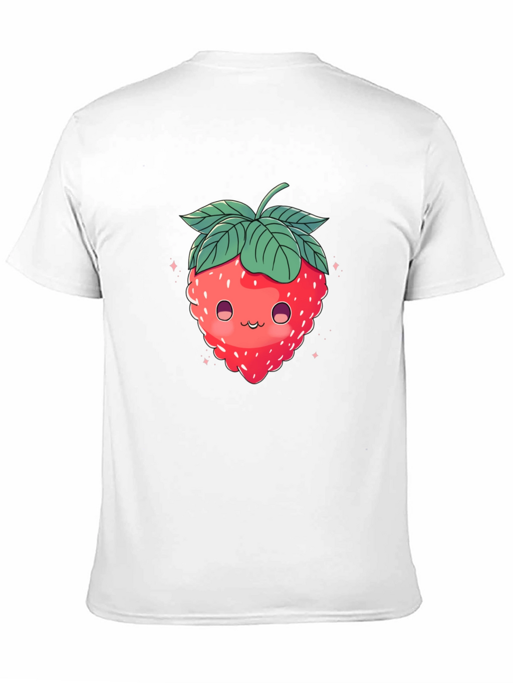 Cute Strawberry Graphic Black T-Shirt