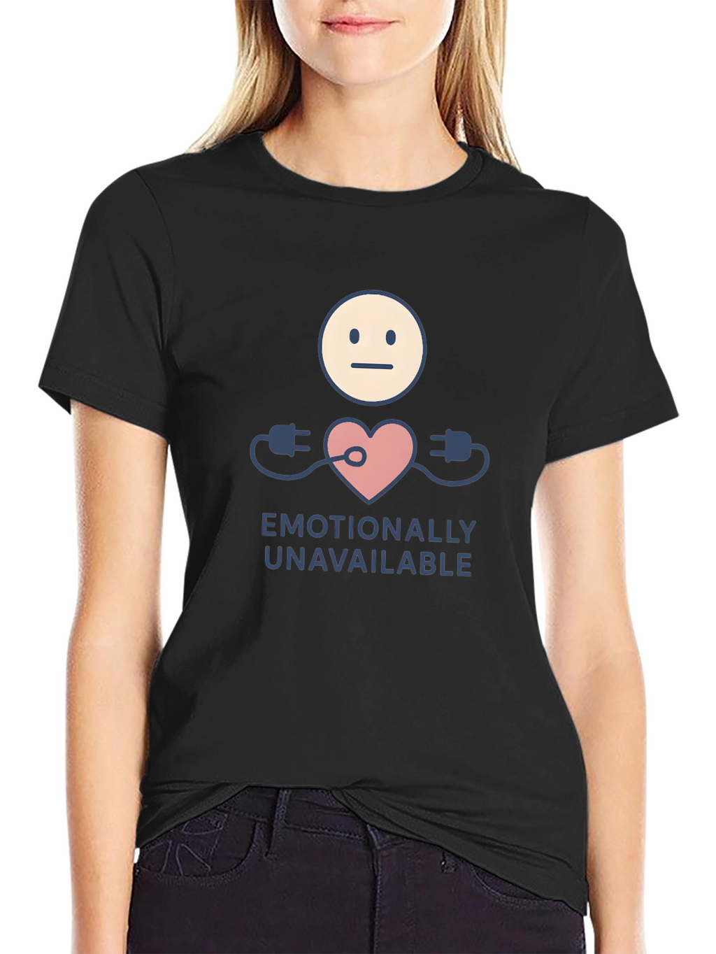 Emotionally Unavailable Graphic Tee - Black Unisex Shirt