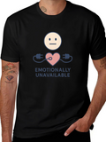 Emotionally Unavailable Graphic Tee - Black Unisex Shirt