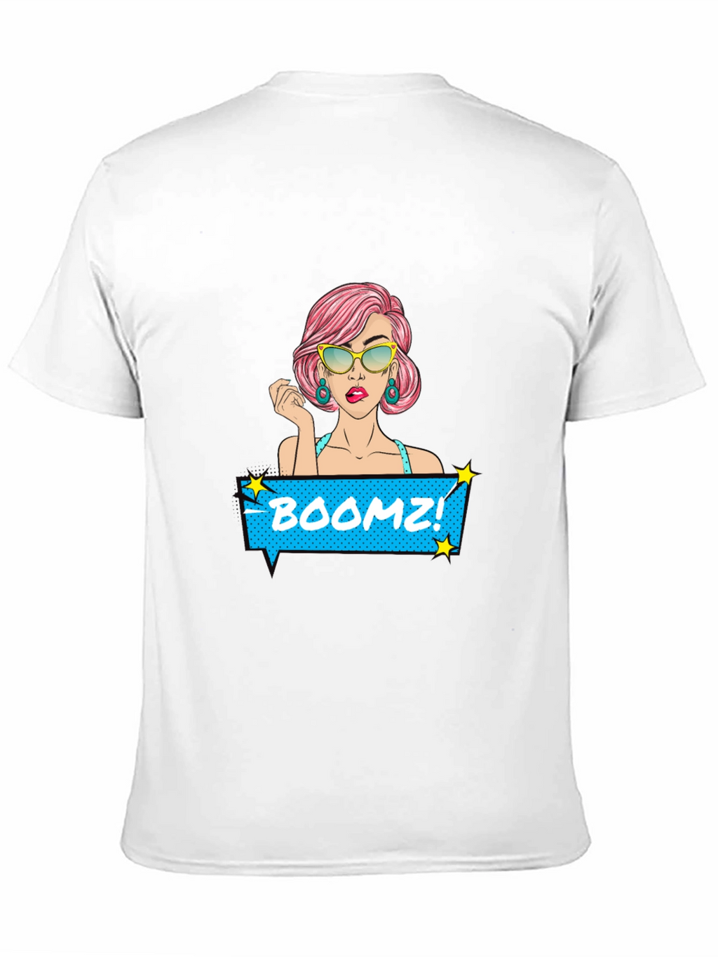 Boomz! Comic Style Graphic Tee - Black Cotton T-Shirt