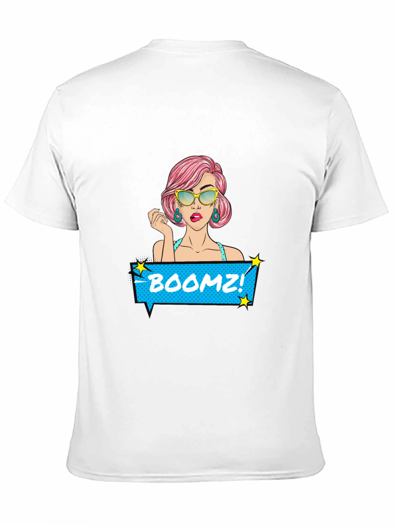 Boomz! Comic Style Graphic Tee - Black Cotton T-Shirt