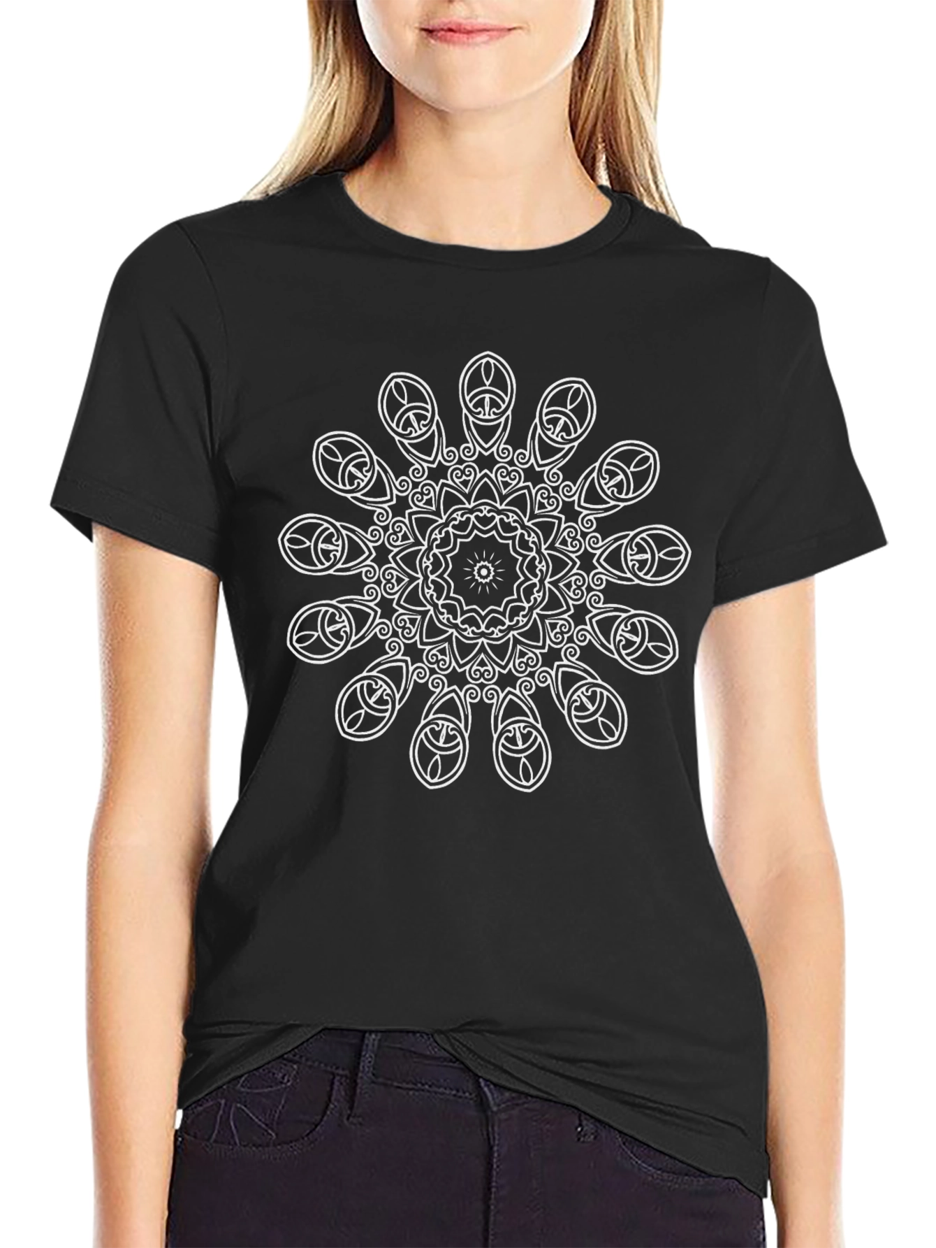 Mandala Graphic Tee - Black