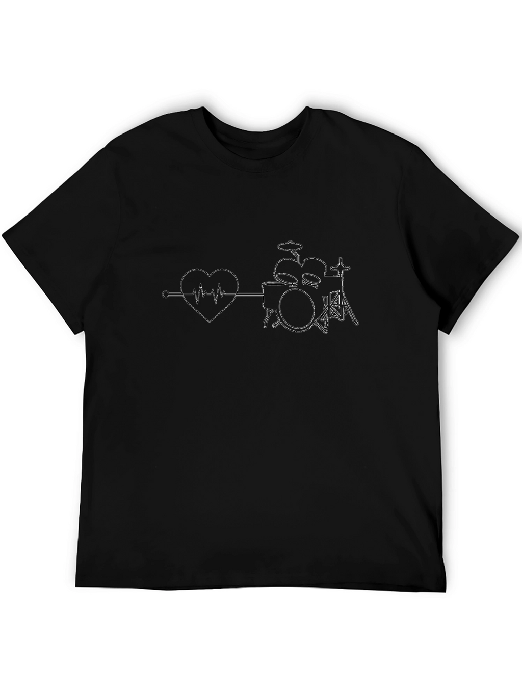 Drum Heartbeat T-Shirt - Musician Style