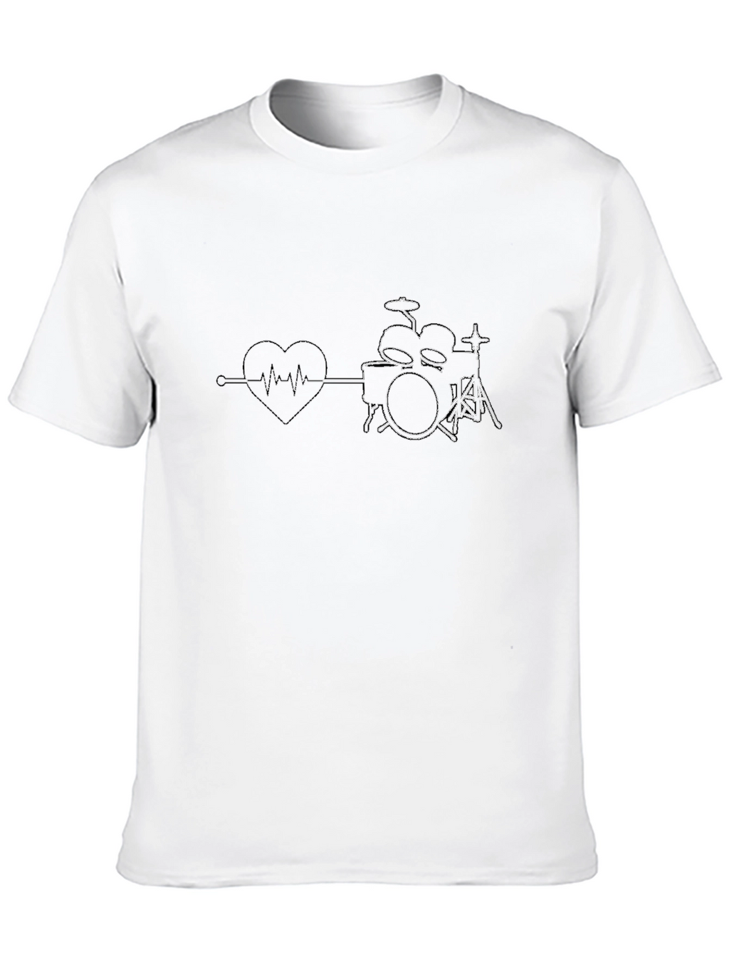 Drum Heartbeat T-Shirt - Musician Style