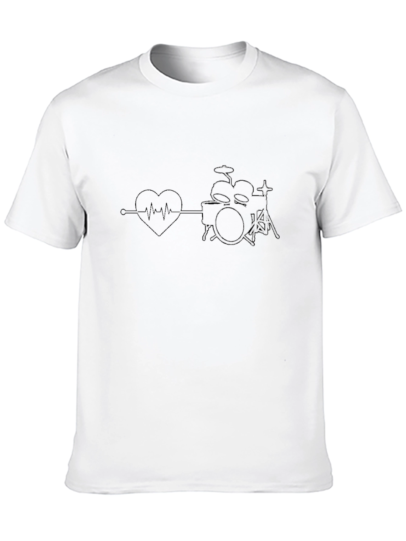 Drum Heartbeat T-Shirt - Musician Style