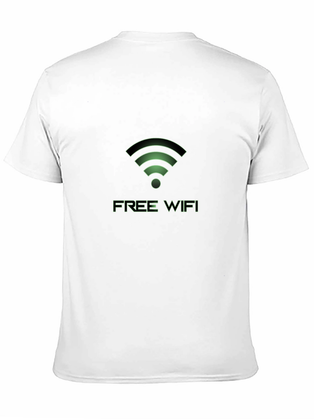 Free WiFi Graphic T-Shirt - Black Crew Neck Tee