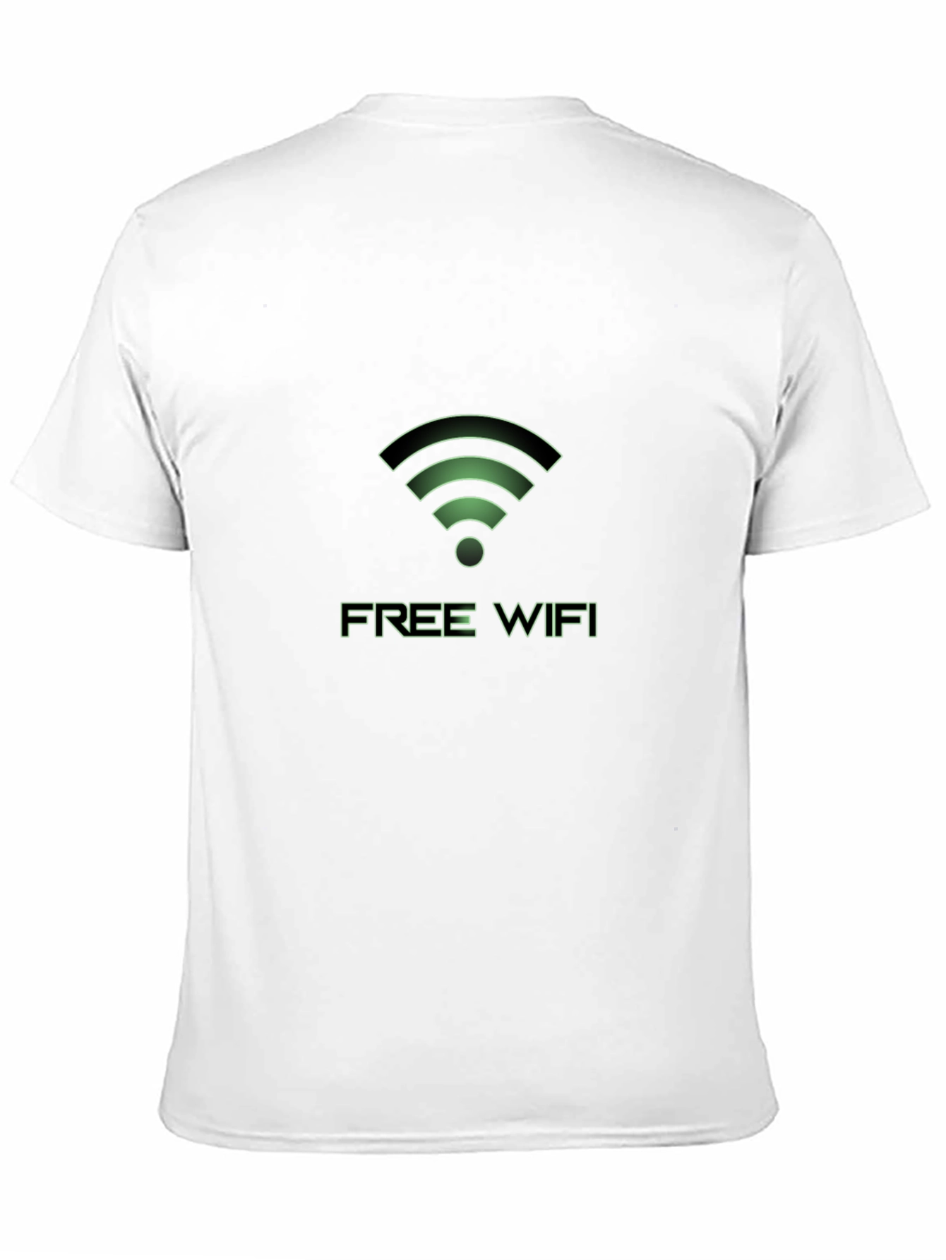 Free WiFi Graphic T-Shirt - Black Crew Neck Tee