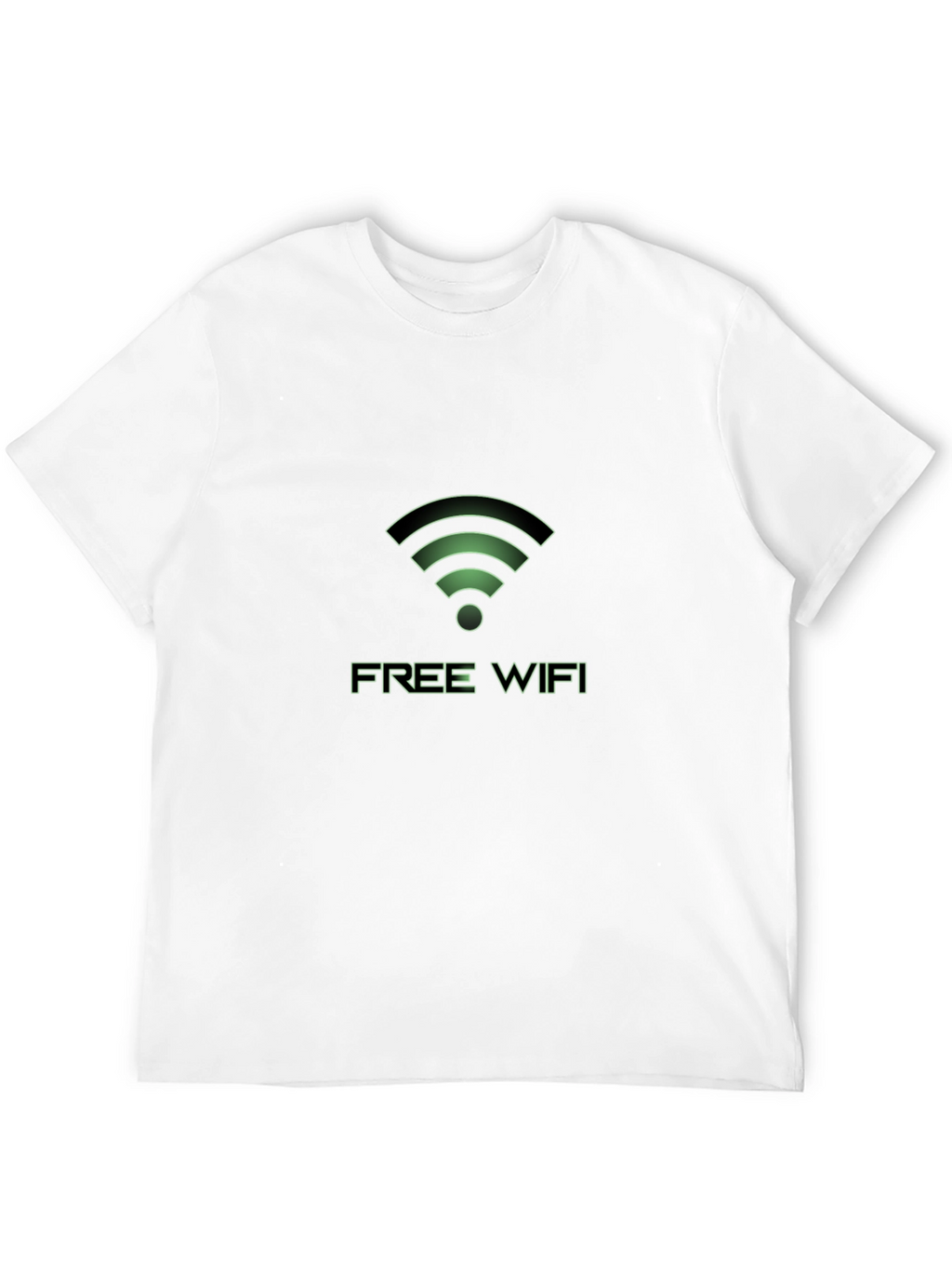 Free WiFi Graphic T-Shirt - Black Crew Neck Tee