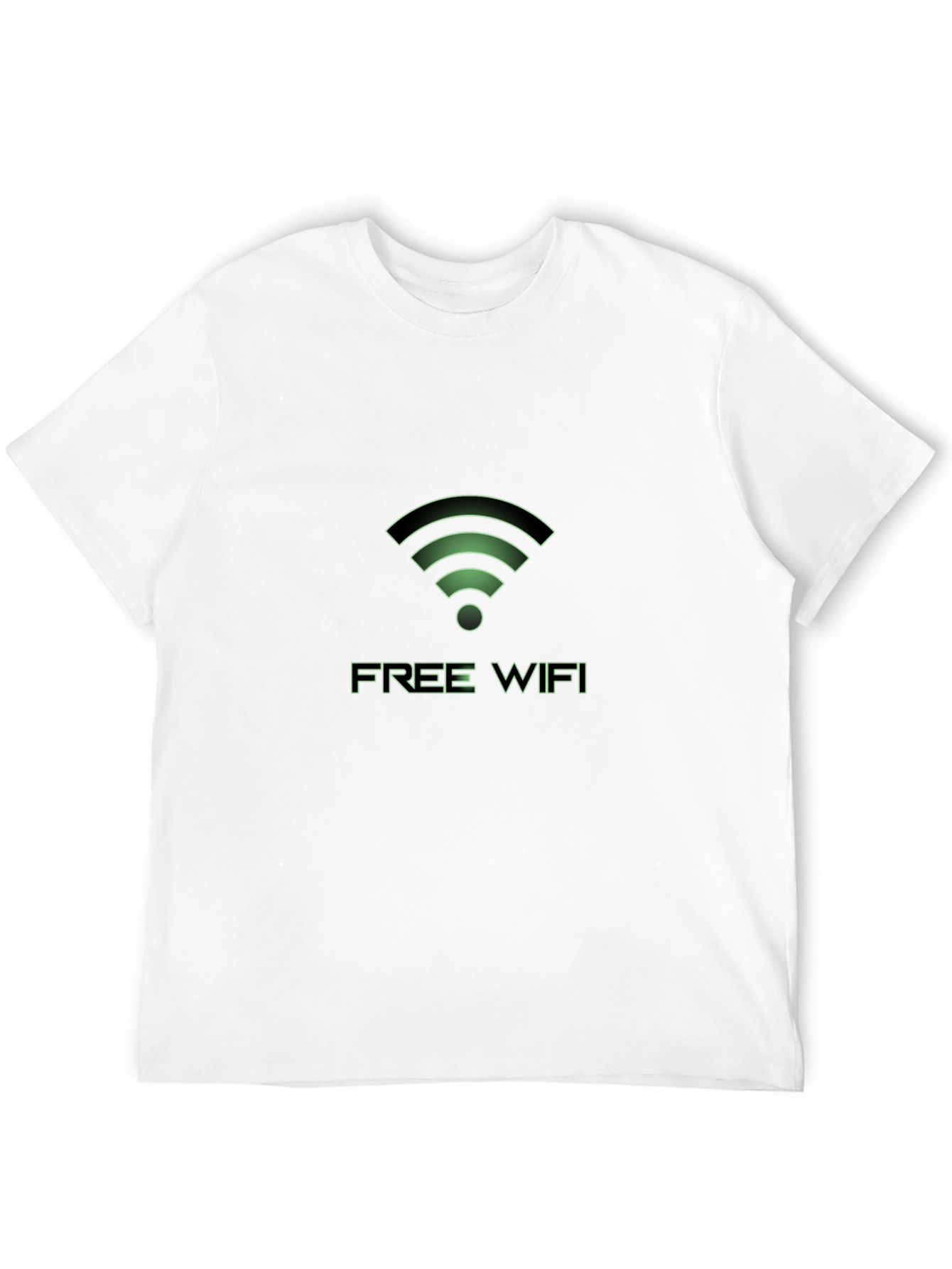 Free WiFi Graphic T-Shirt - Black Crew Neck Tee