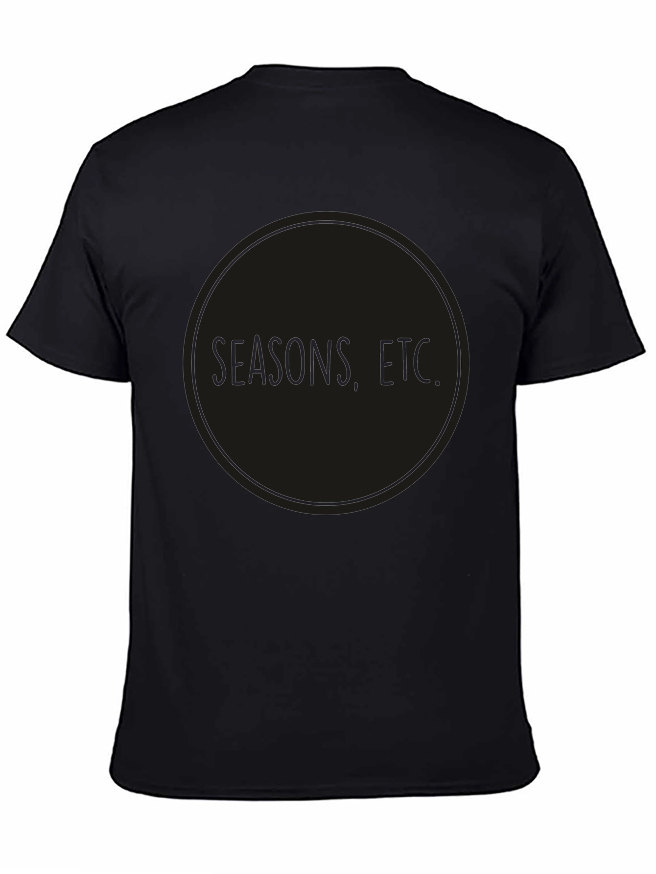 Seasons Etc. Black Graphic Tee - Minimalist Style