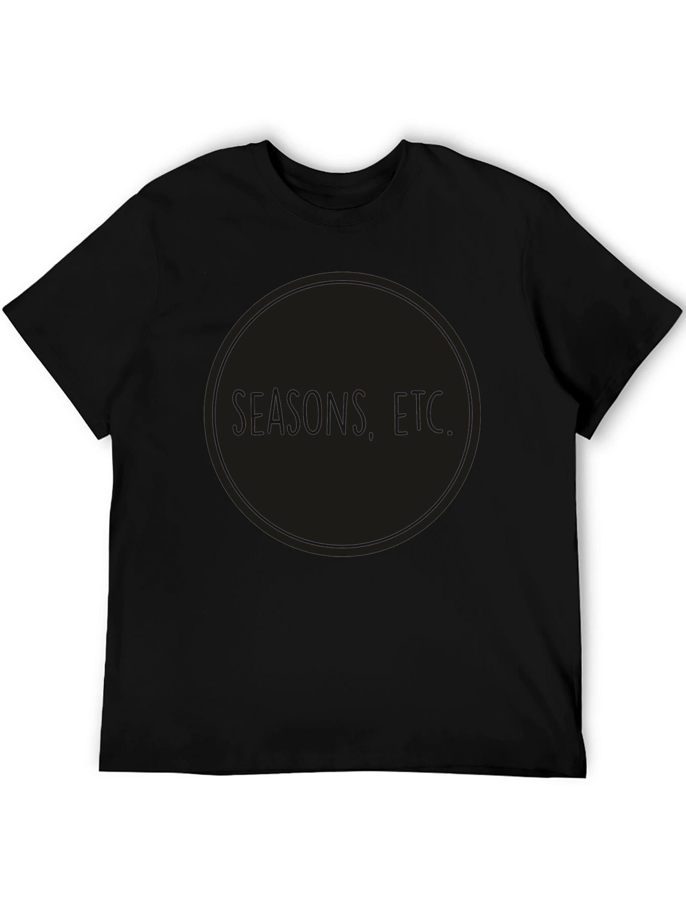 Seasons Etc. Black Graphic Tee - Minimalist Style