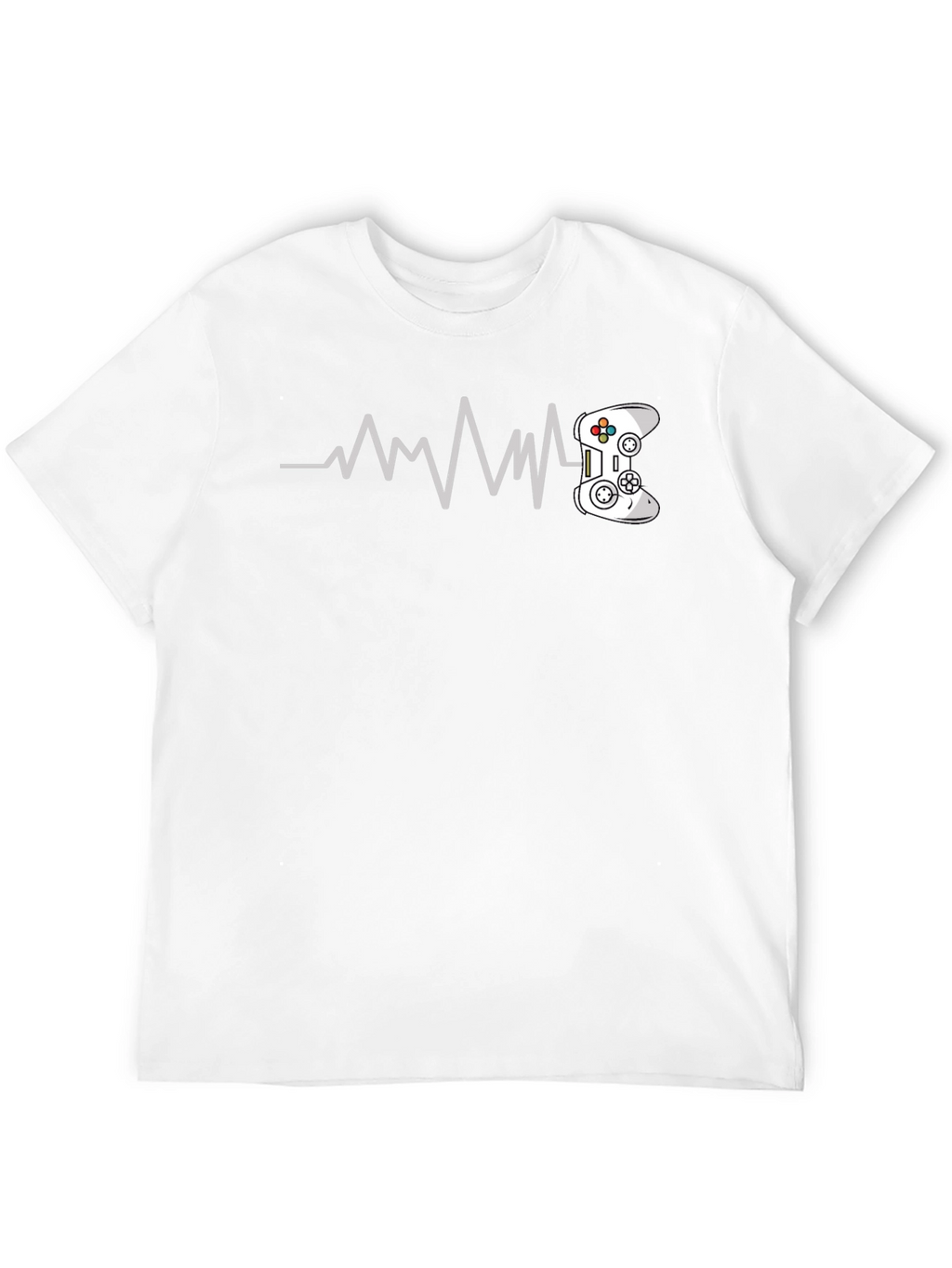Gamer Heartbeat T-Shirt - Black Cotton Tee