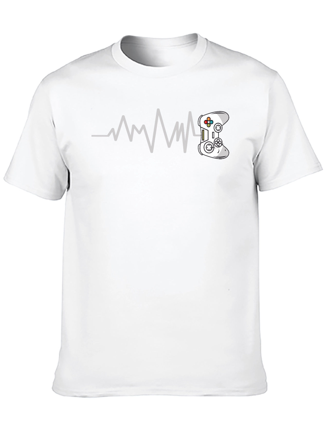 Gamer Heartbeat T-Shirt - Black Cotton Tee