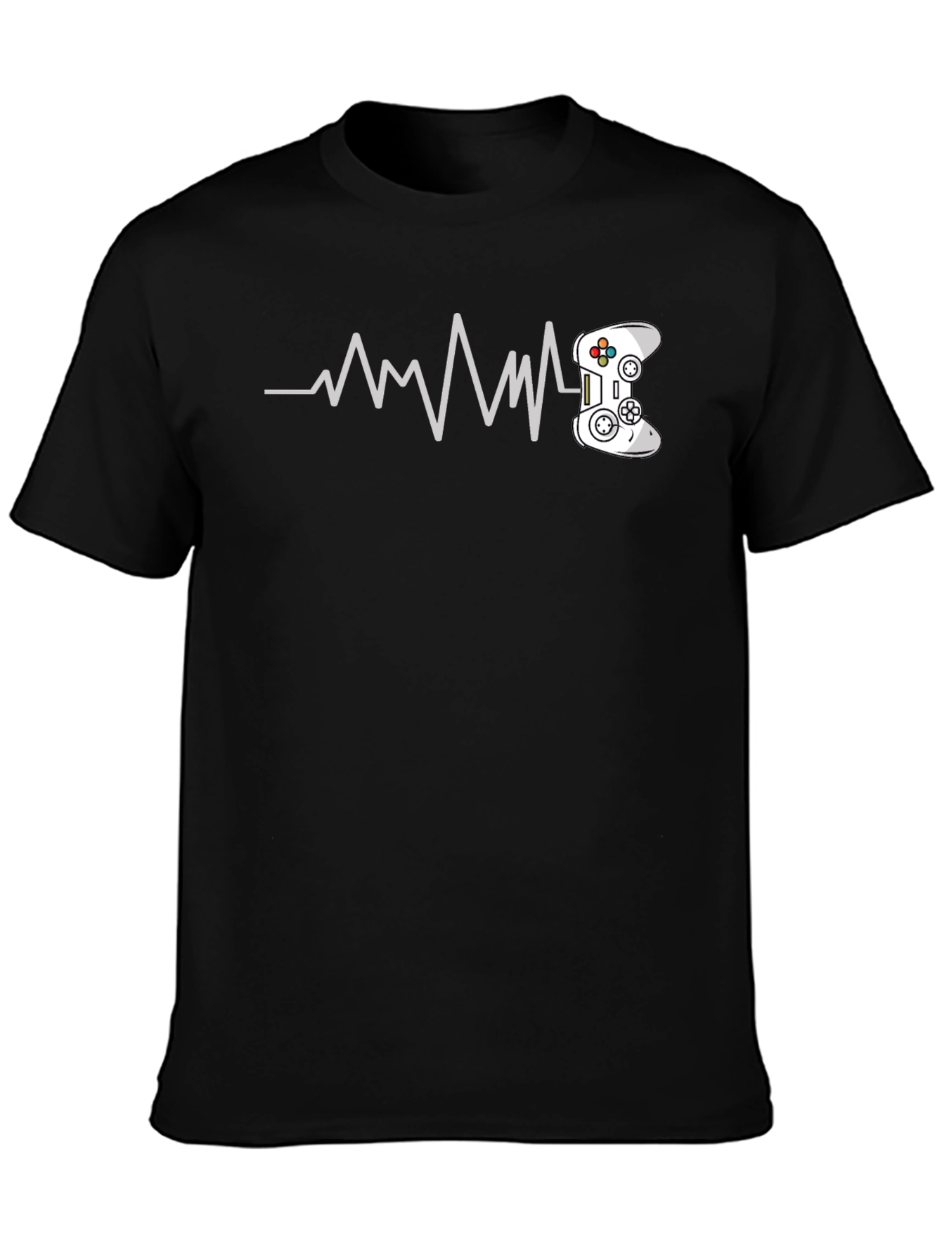 Gamer Heartbeat T-Shirt - Black Cotton Tee