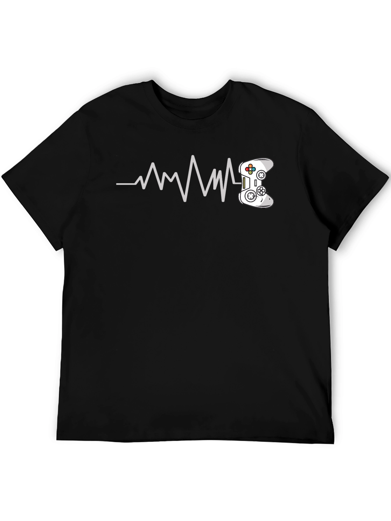 Gamer Heartbeat T-Shirt - Black Cotton Tee