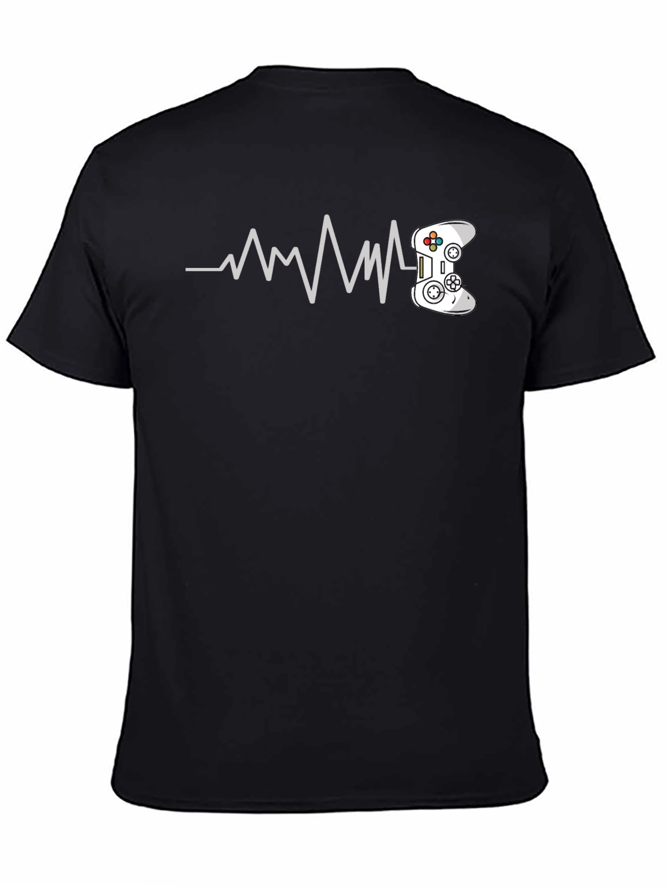 Gamer Heartbeat T-Shirt - Black Cotton Tee