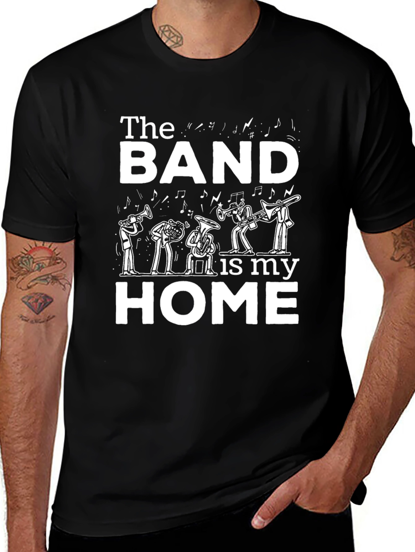 Band is My Home Graphic Tee - Music Lover Shirt