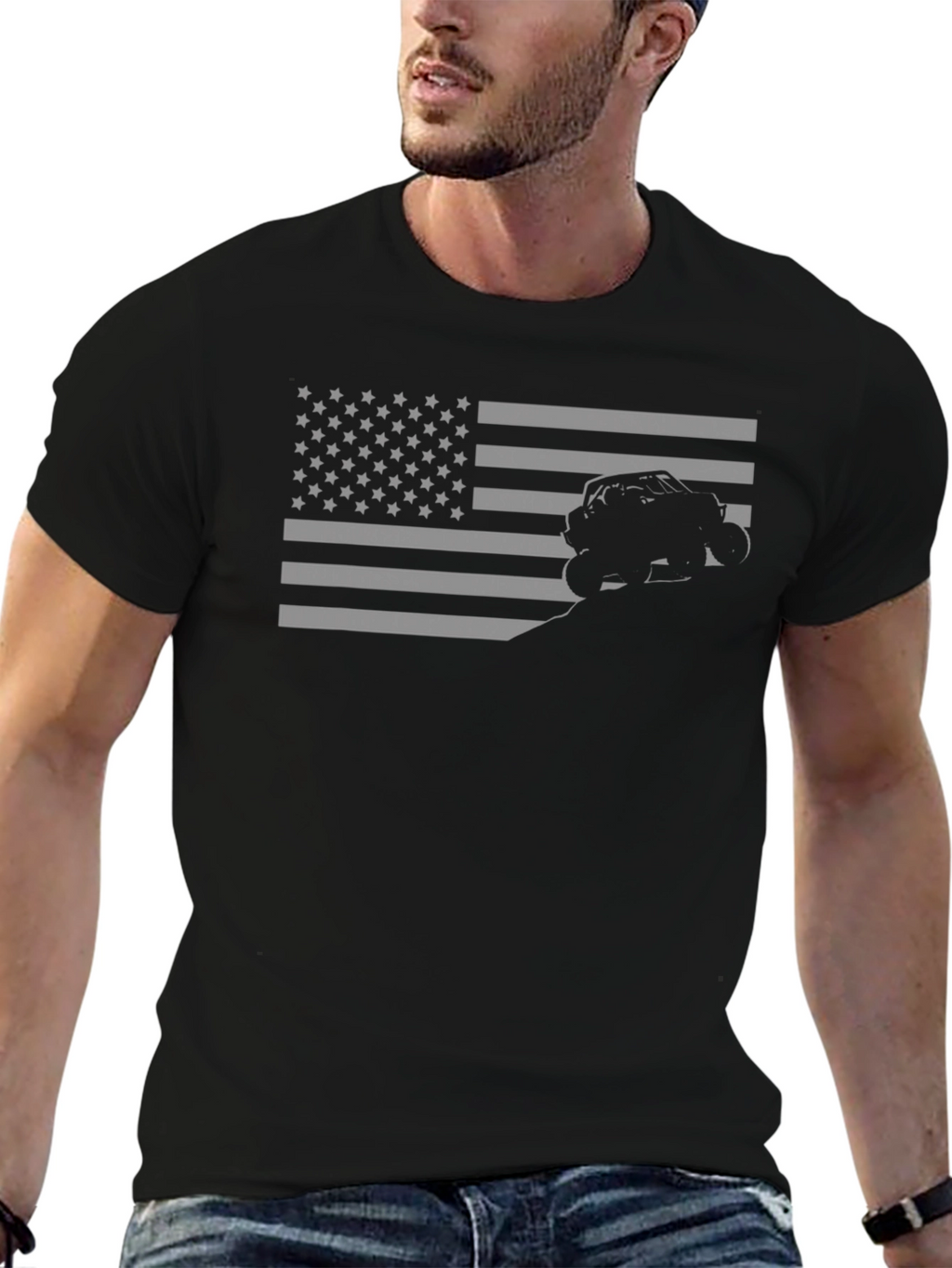 American Flag UTV T-Shirt - Off Road Adventure
