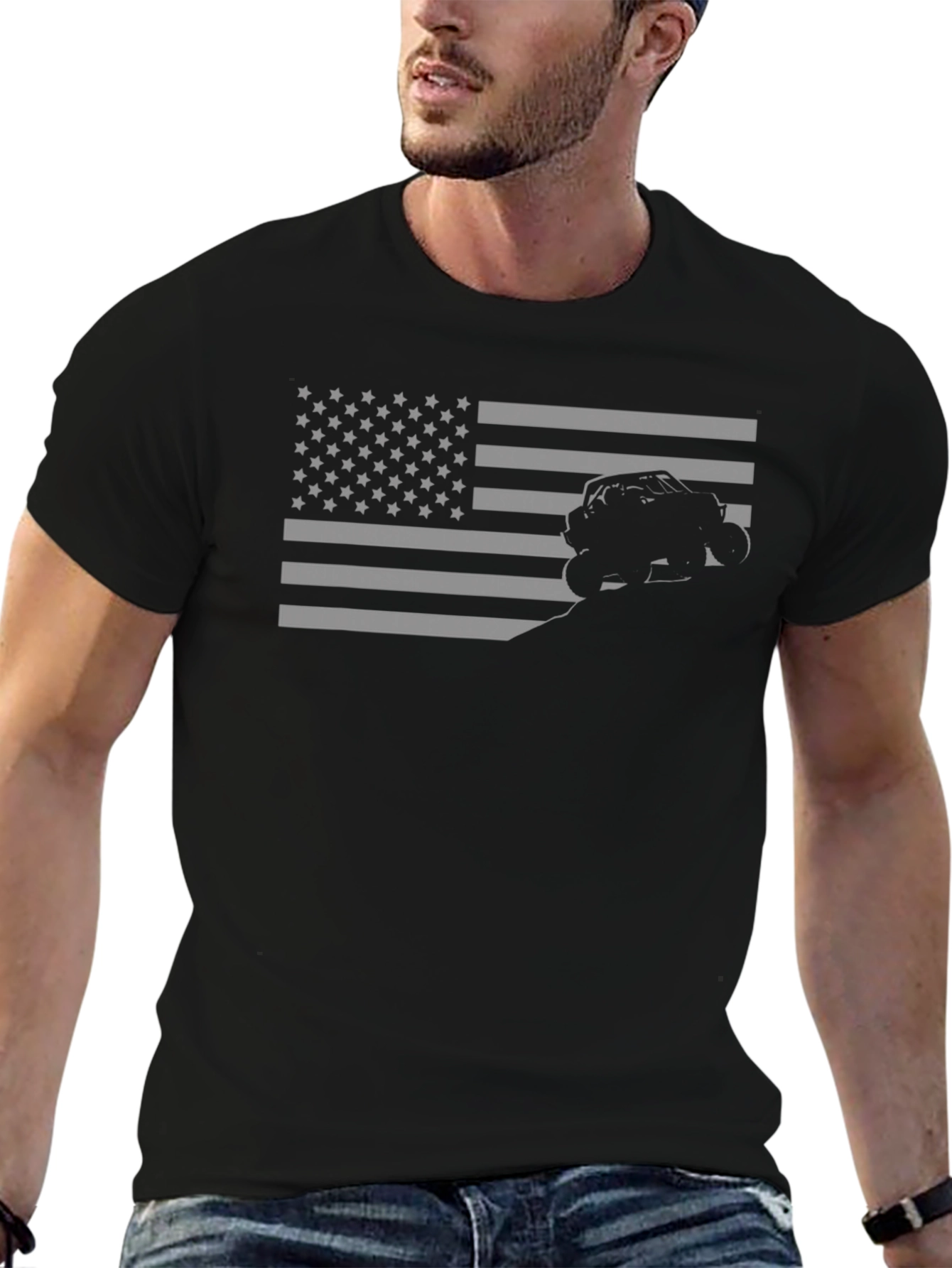 American Flag UTV T-Shirt - Off Road Adventure