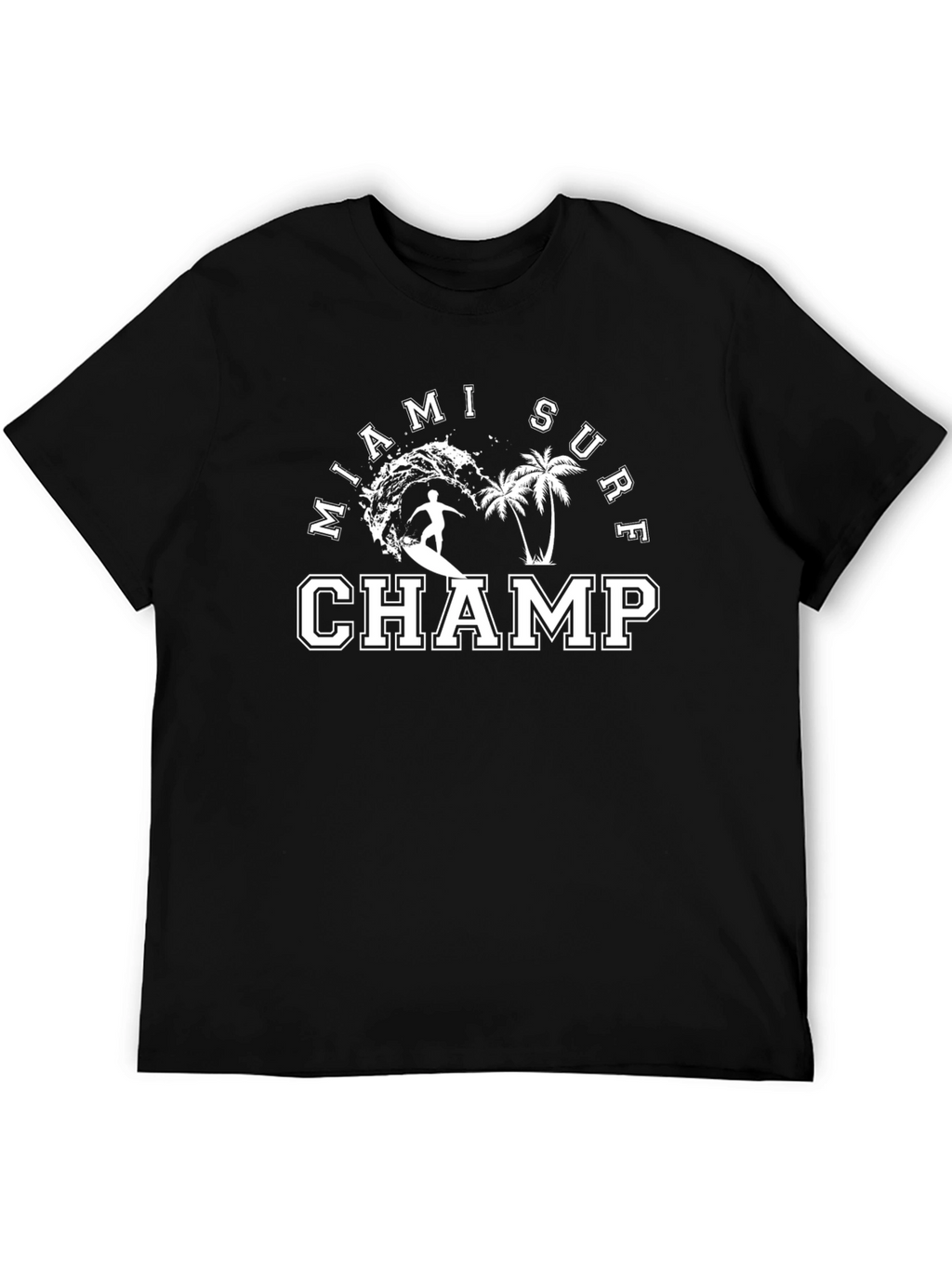 Miami Surf Champ Graphic Tee - Black