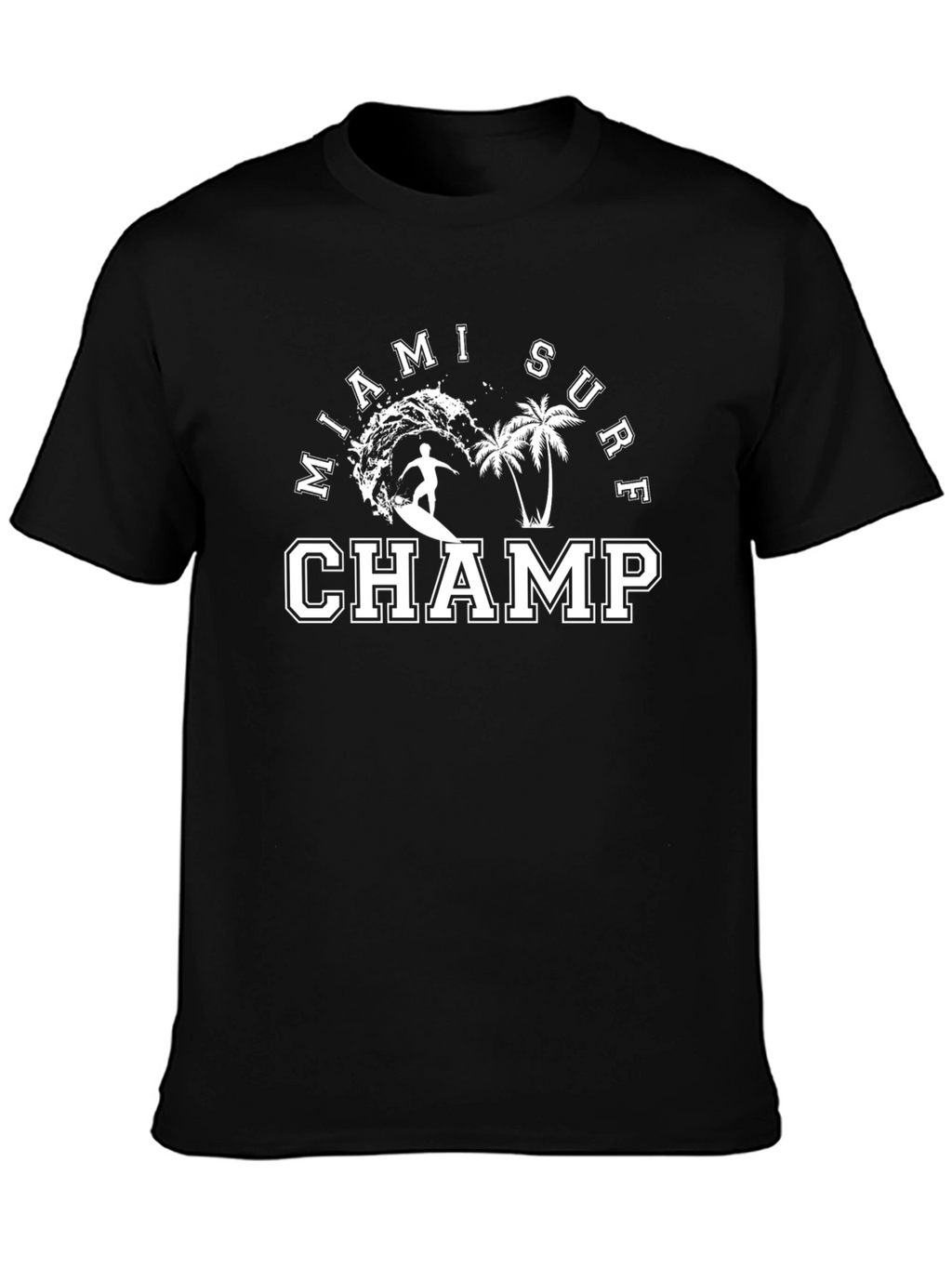 Miami Surf Champ Graphic Tee - Black