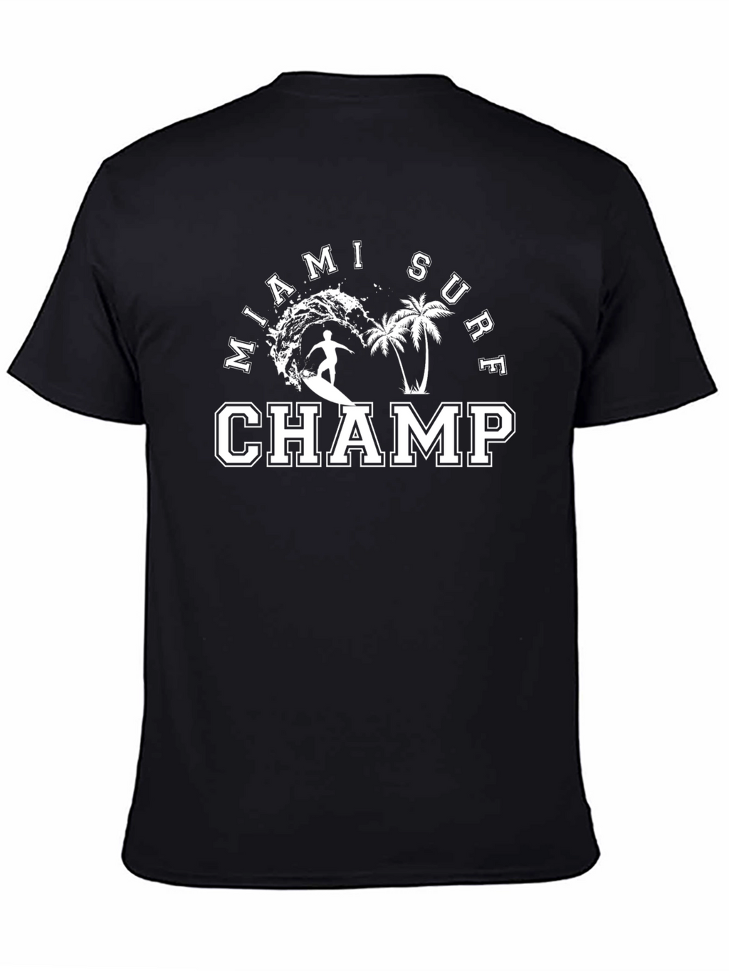 Miami Surf Champ Graphic Tee - Black
